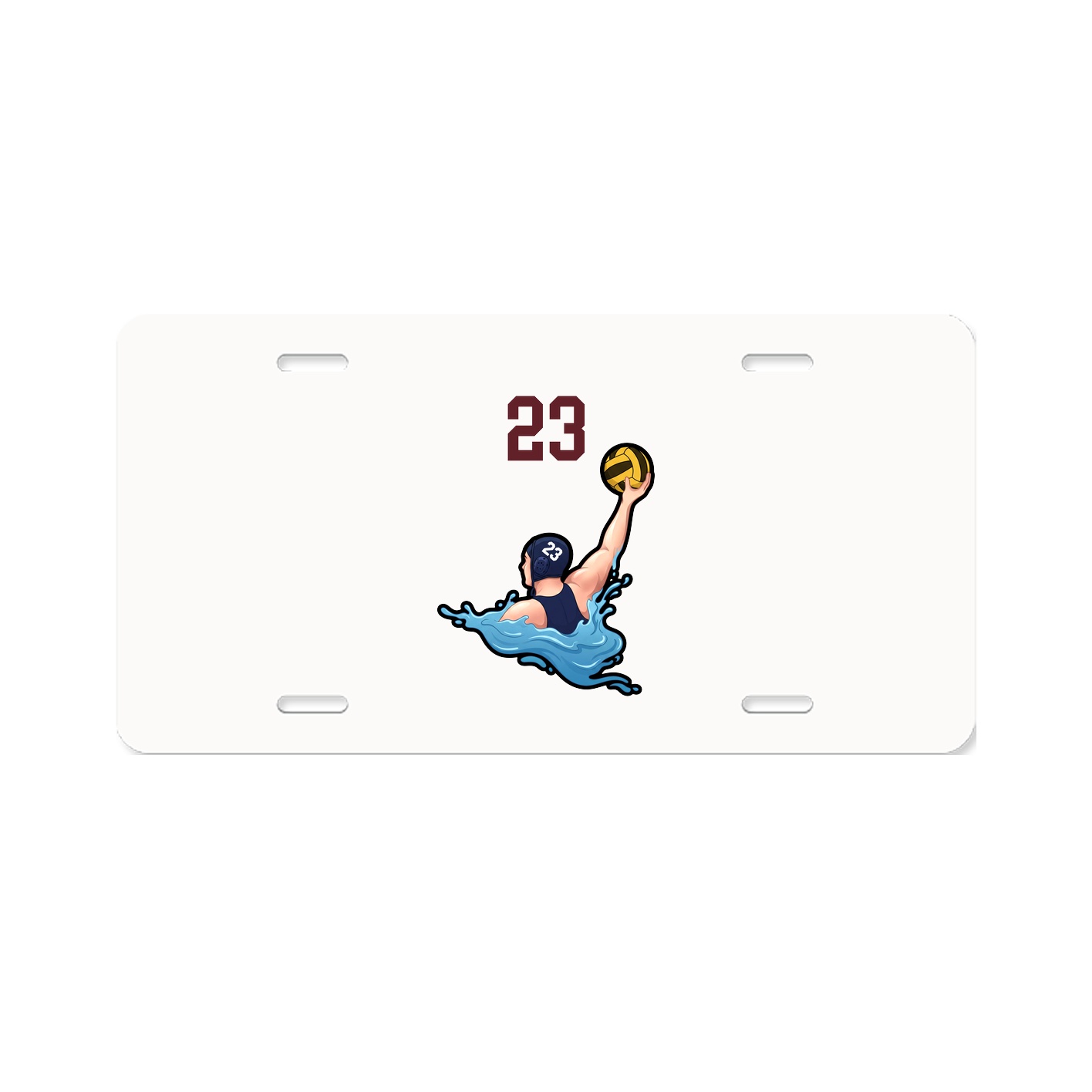 License Plate — Number Top in Classic