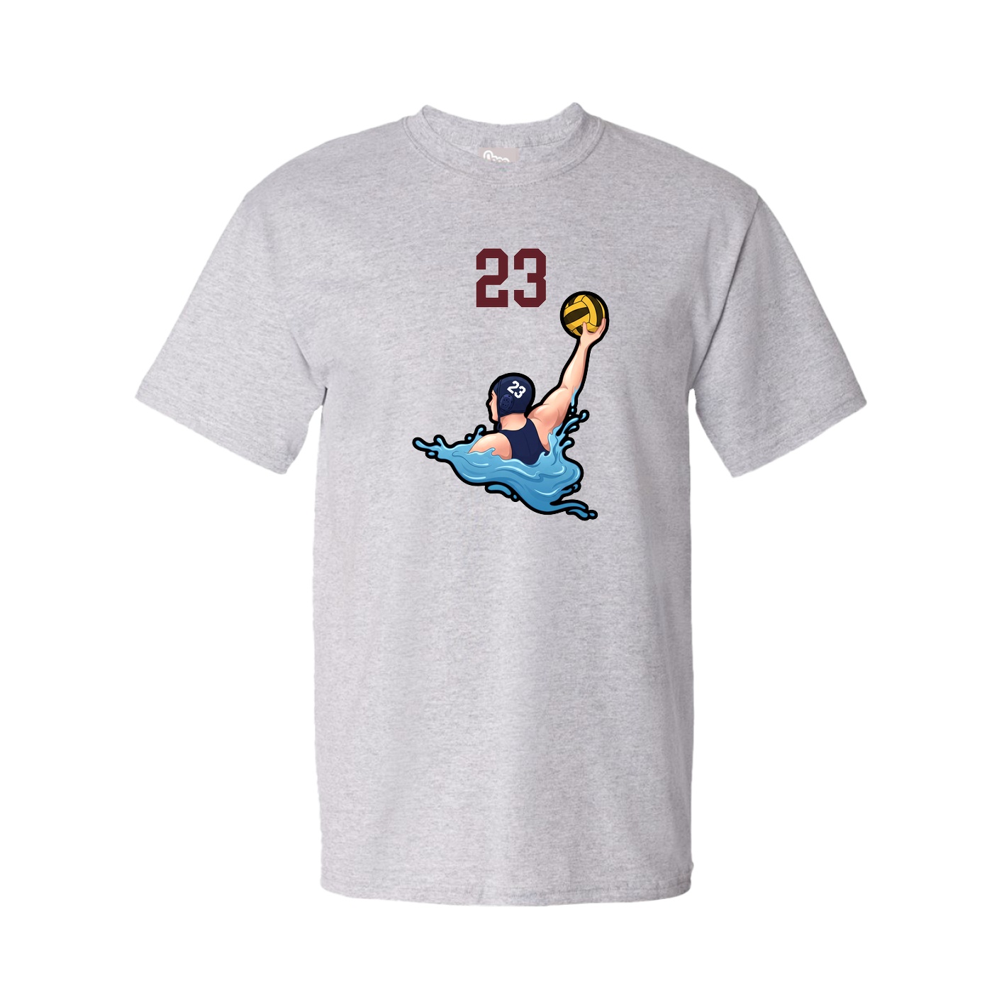 Youth Tee — Number Top in Grey