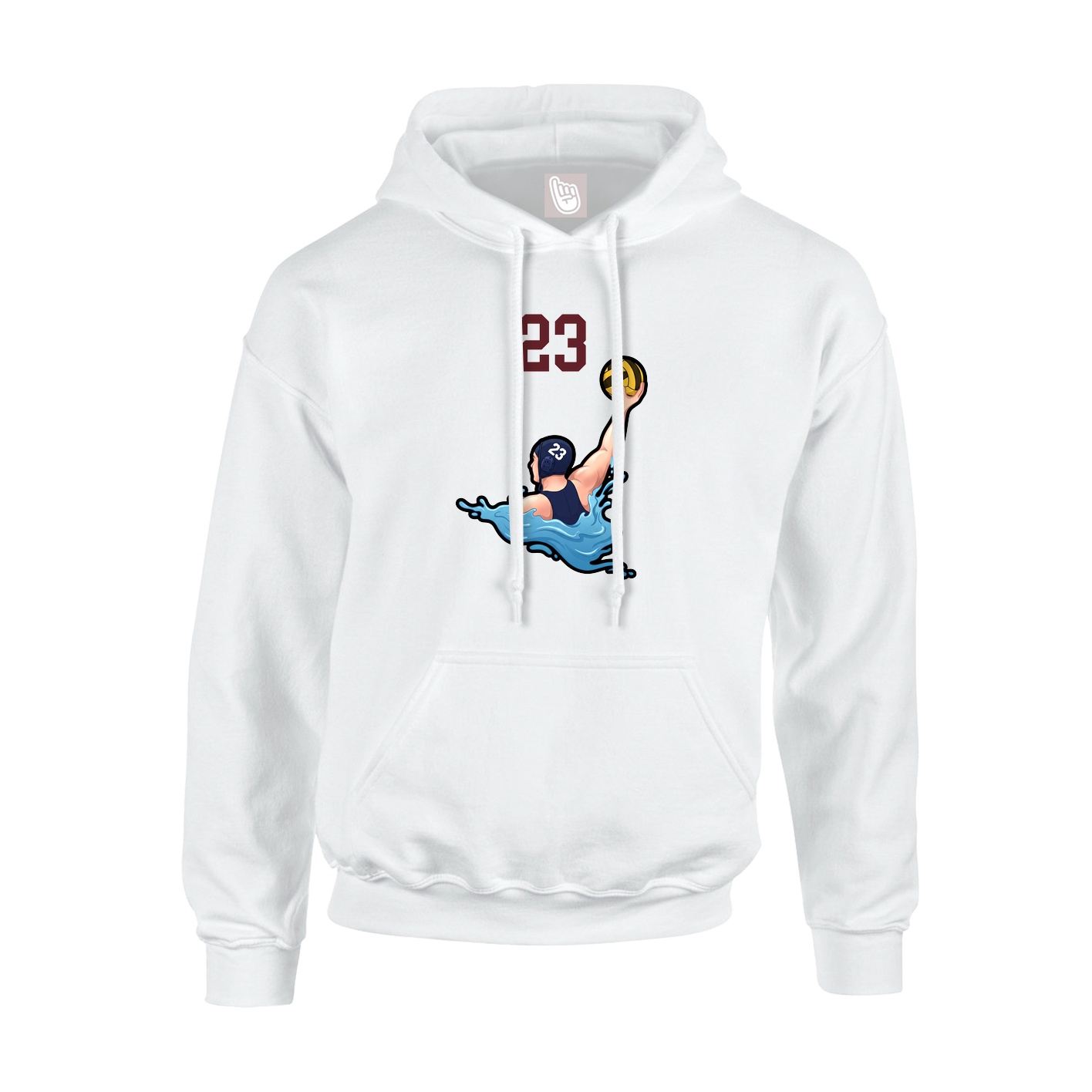 Hoodie — Number Top in White