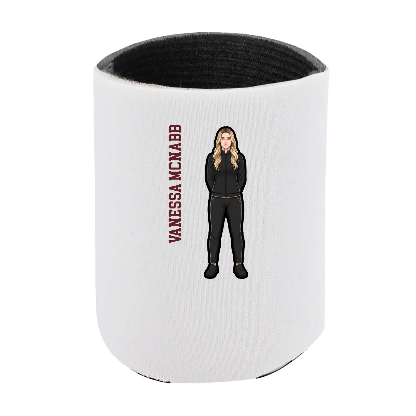 Can Holder — Name Vertical in White