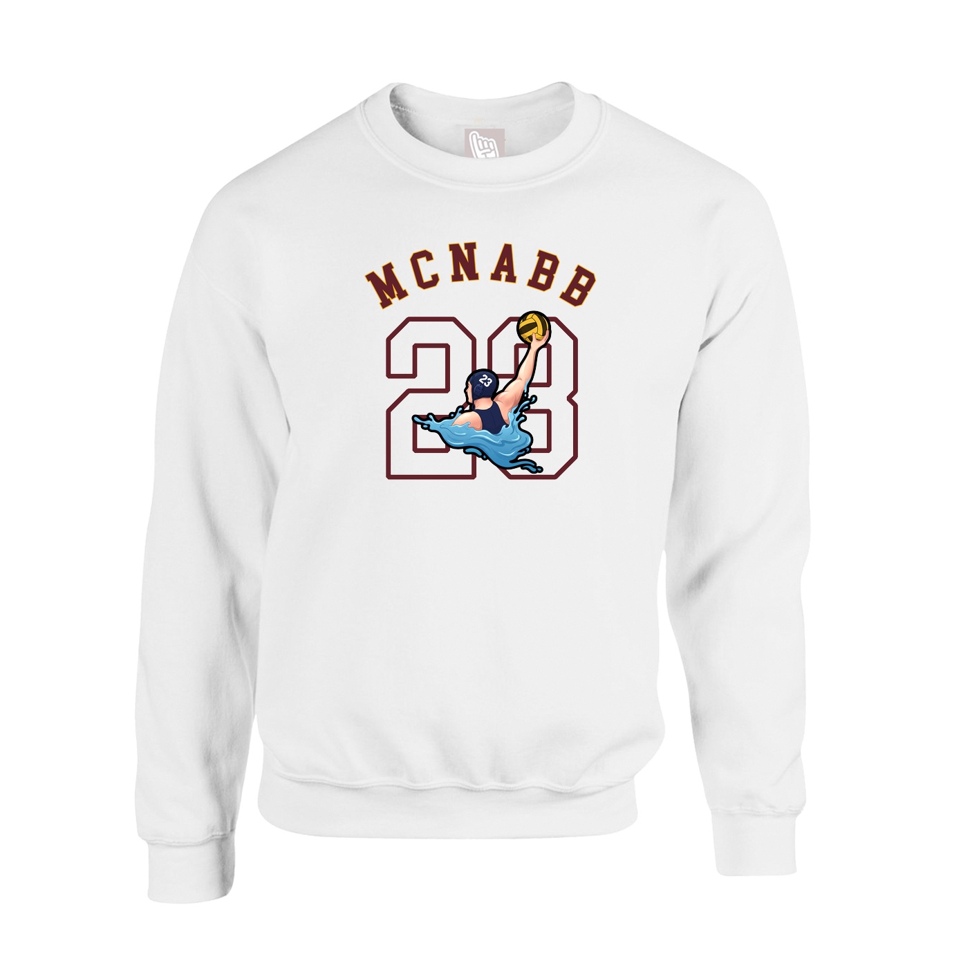 Fleece Crew — Shirsey Arch in White