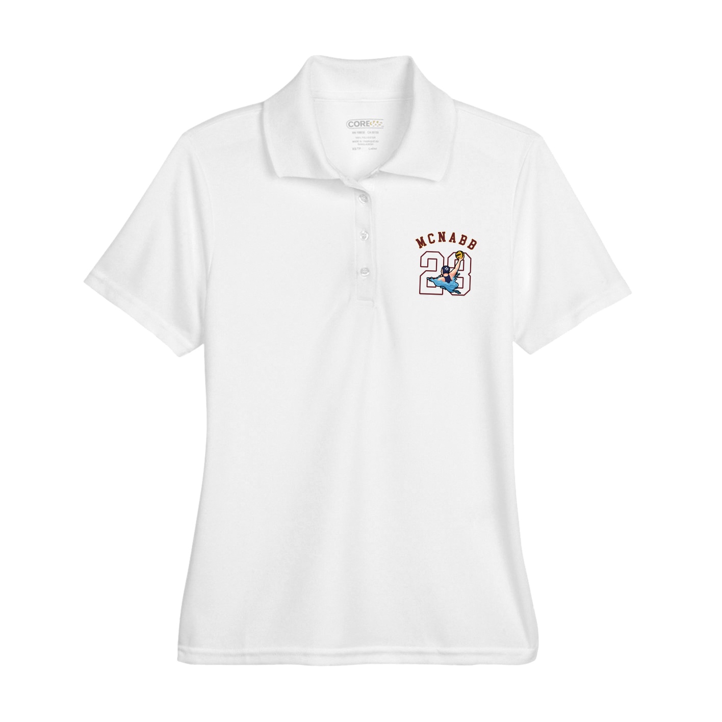 Womens Performance Polo — Shirsey Arch in White