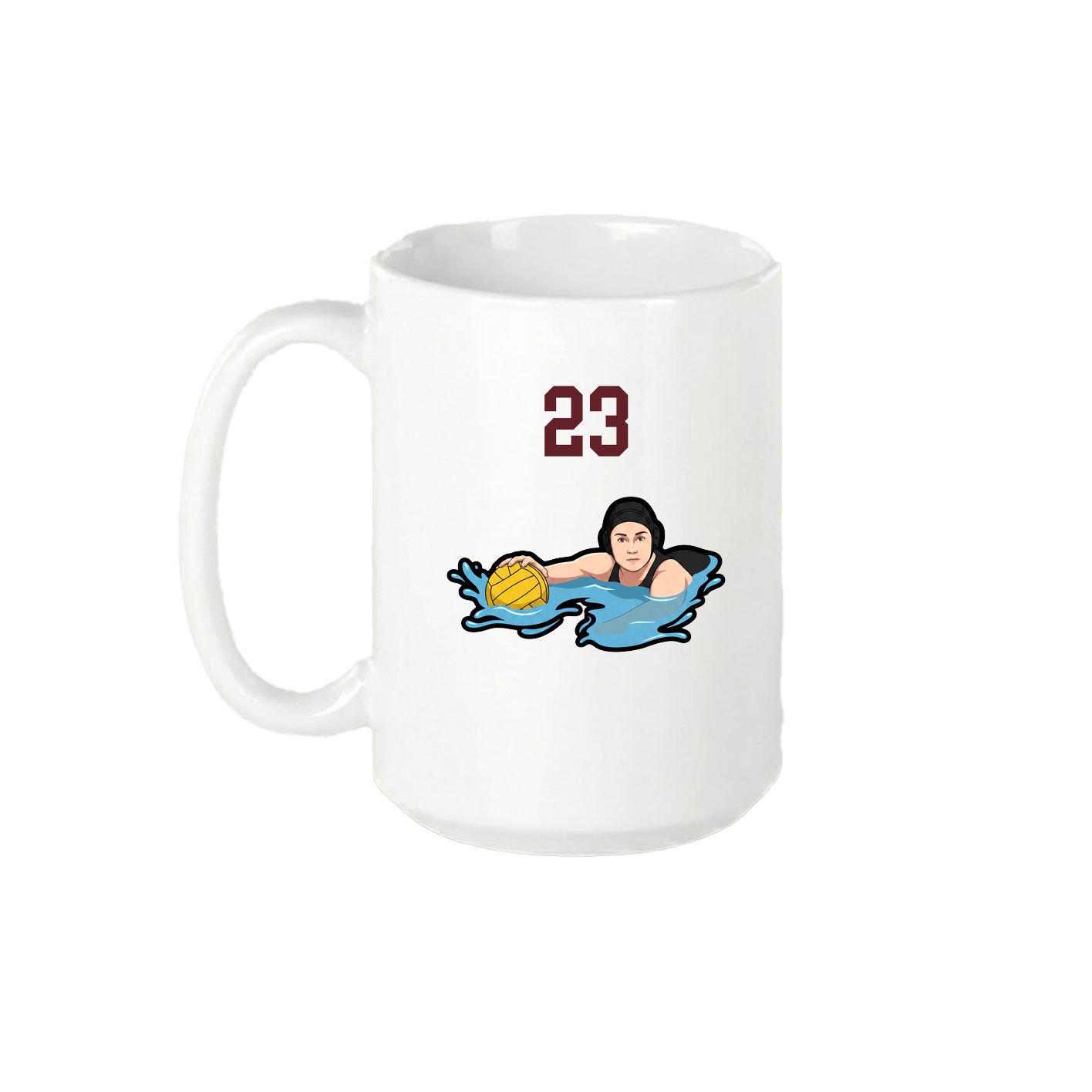 15oz Coffee Mug — Number Top in White