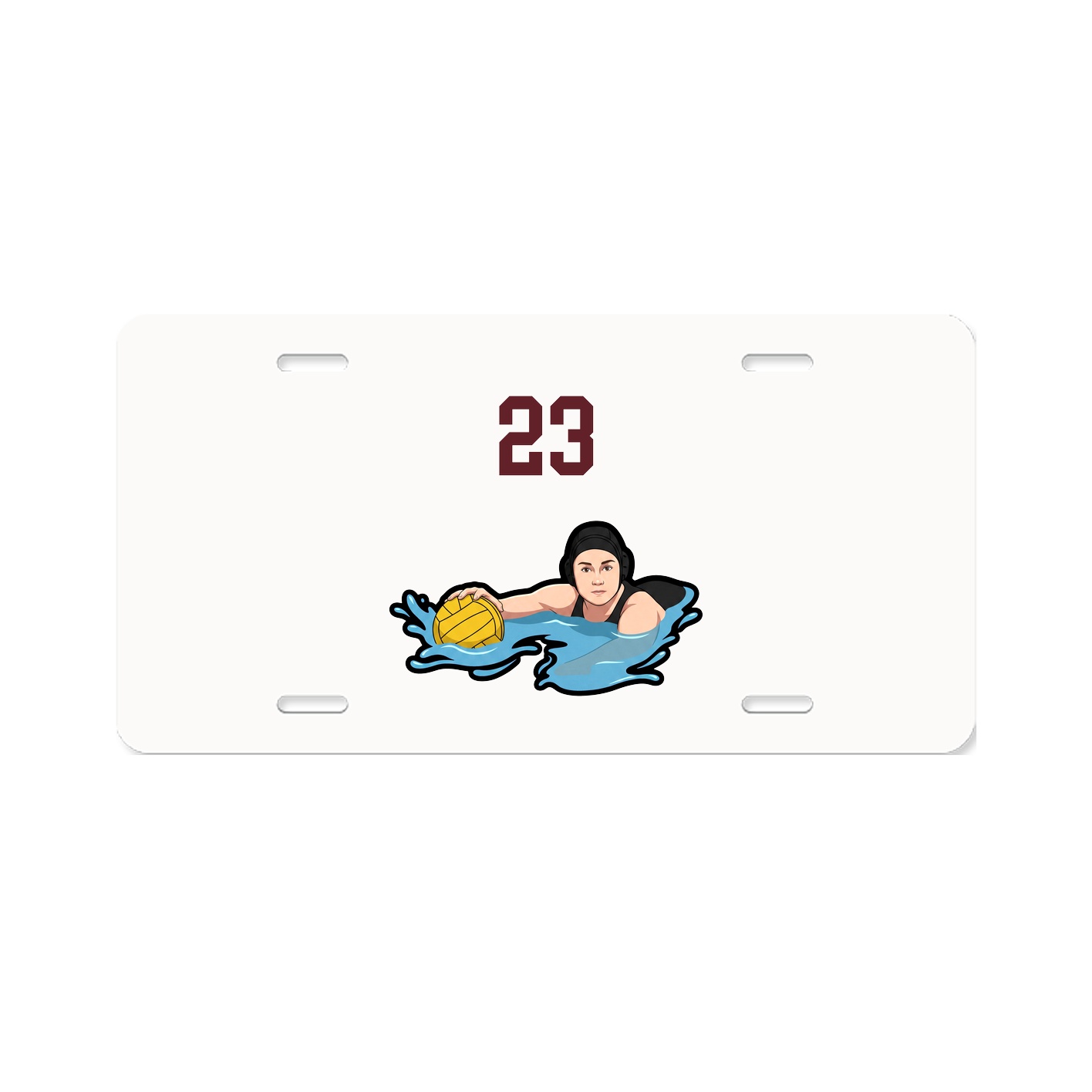 License Plate — Number Top in Classic