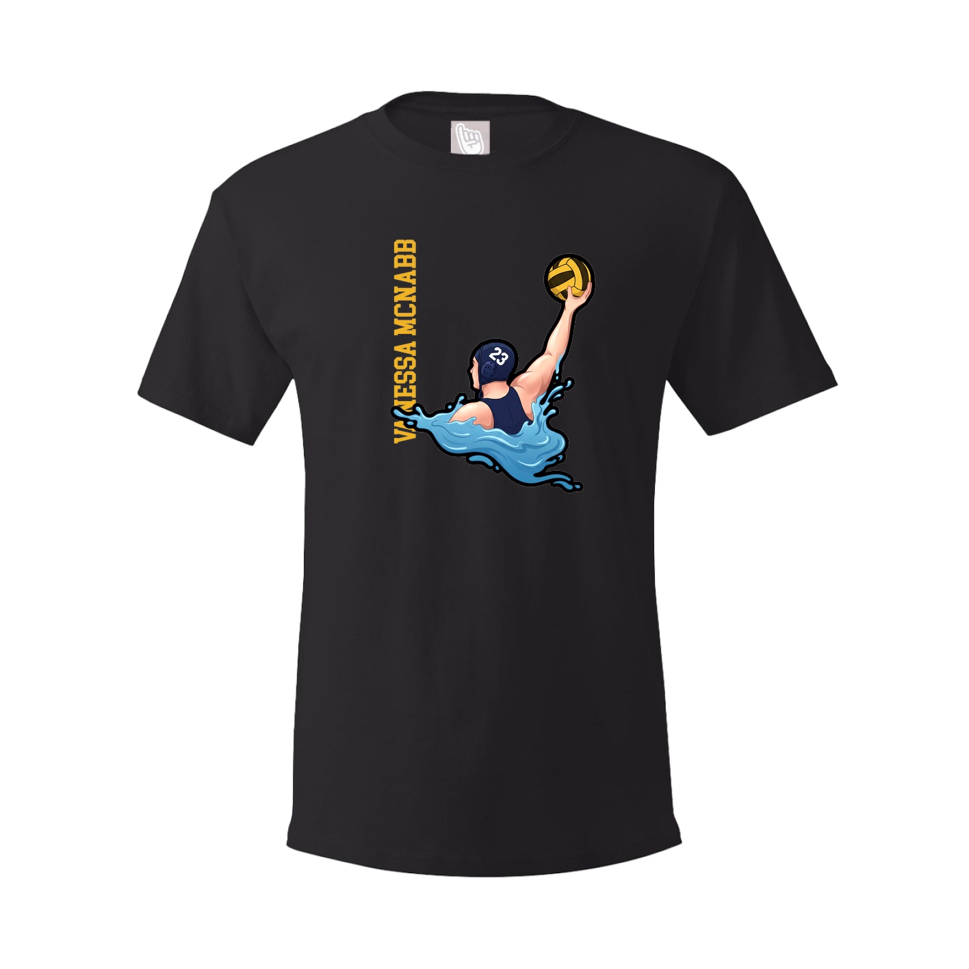 Youth Tee — Name Vertical in Black