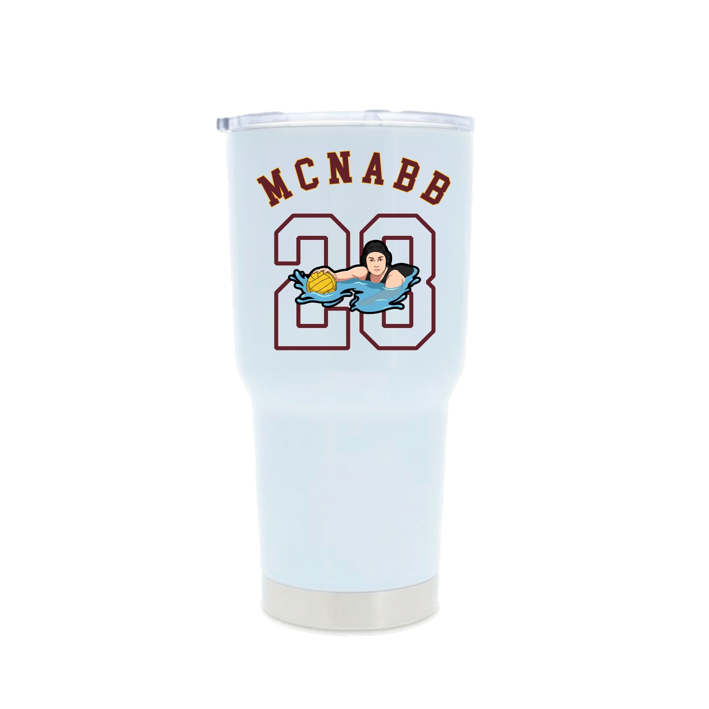 30oz Stainless Steel Tumbler — Shirsey Arch in White
