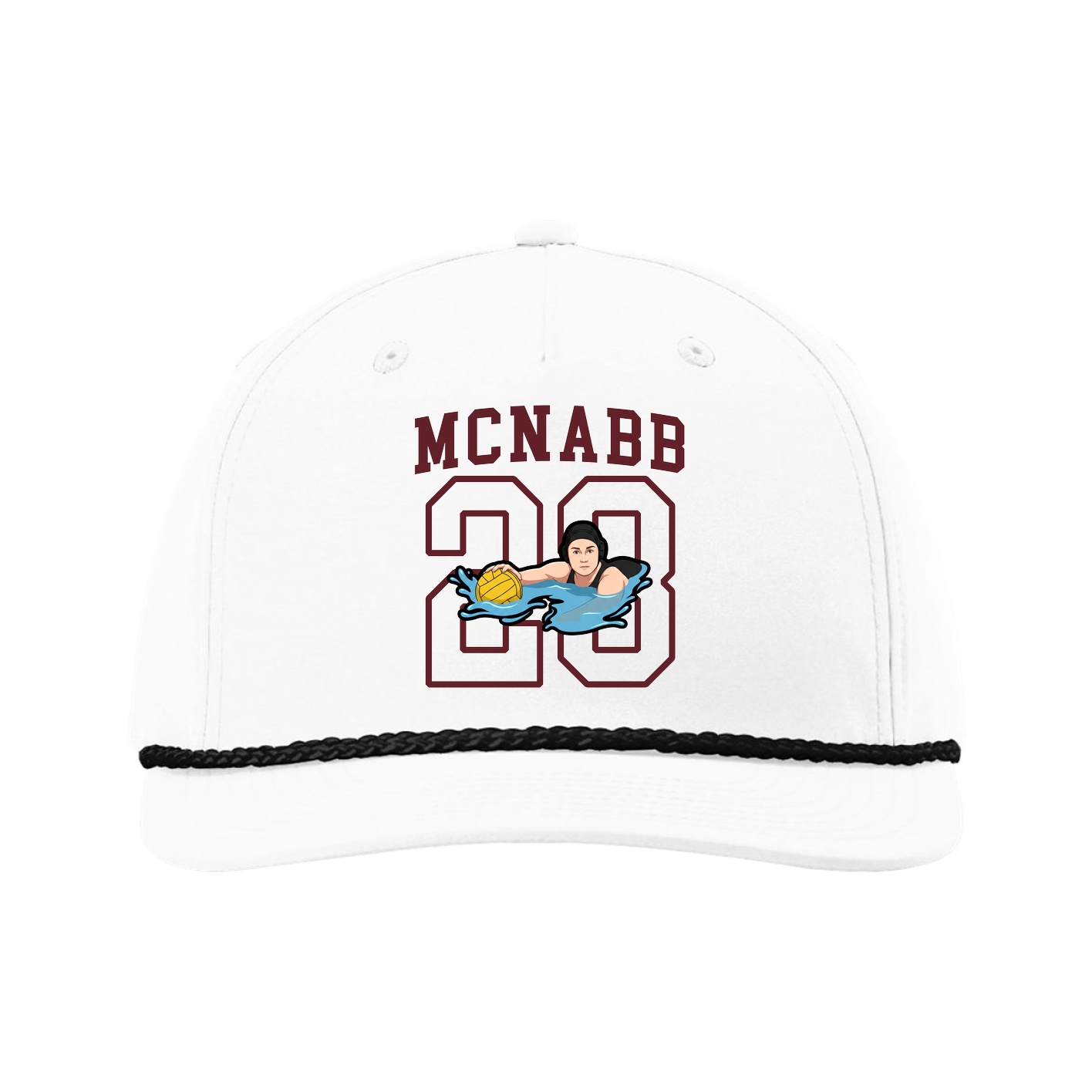 Five-Panel Classic Rope Cap — Shirsey in White