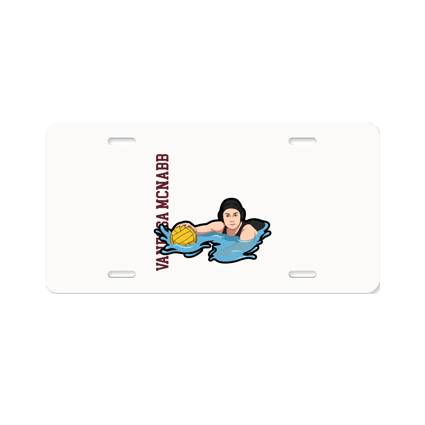 License Plate — Name Vertical in Classic