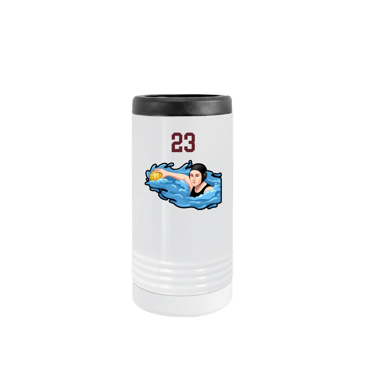 Slim Beverage Holder — Number Top in White