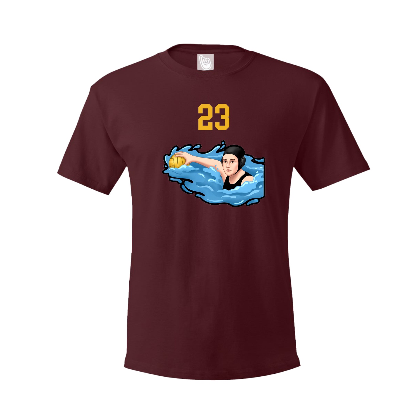 Tee — Number Top in Maroon