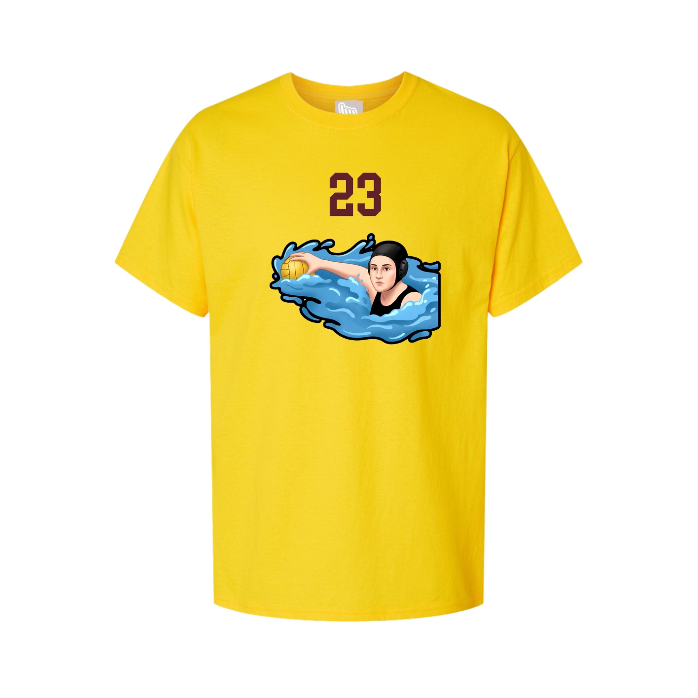 Youth Tee — Number Top in Gold