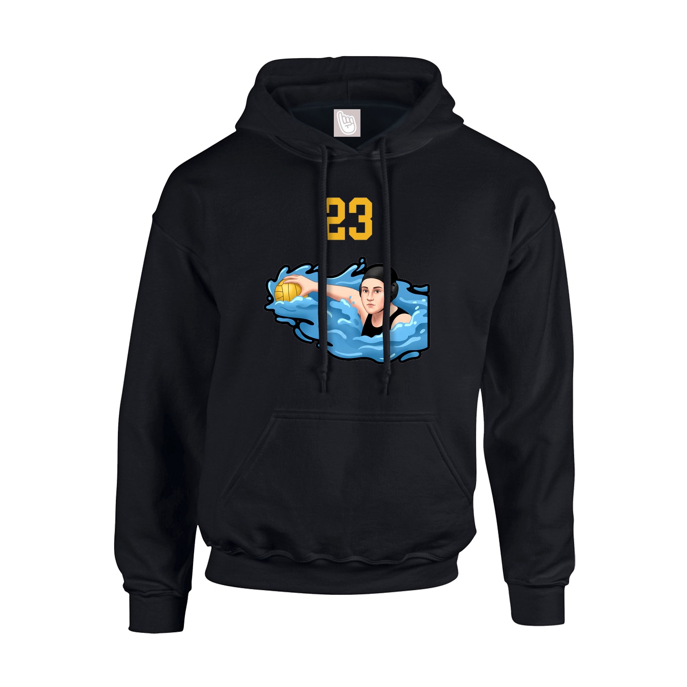 Hoodie — Number Top in Black