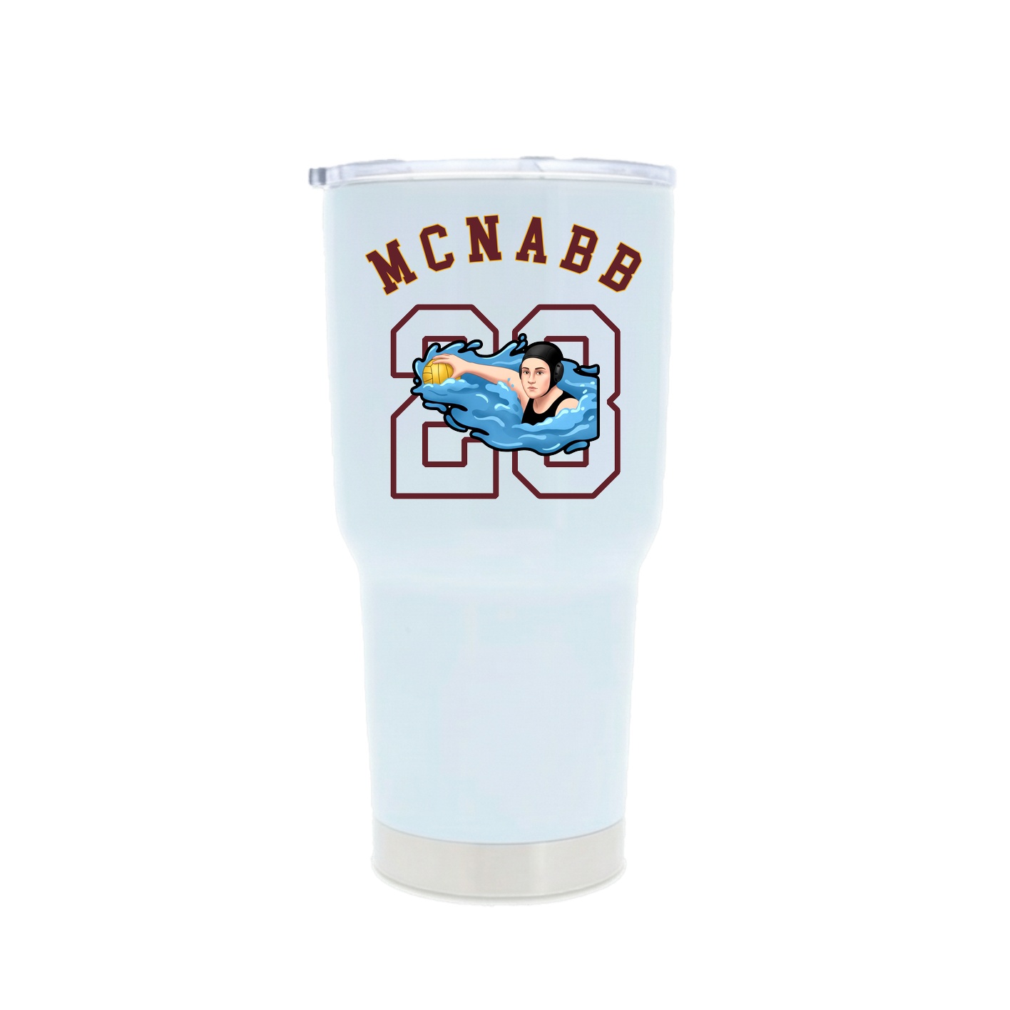30oz Stainless Steel Tumbler — Shirsey Arch in White