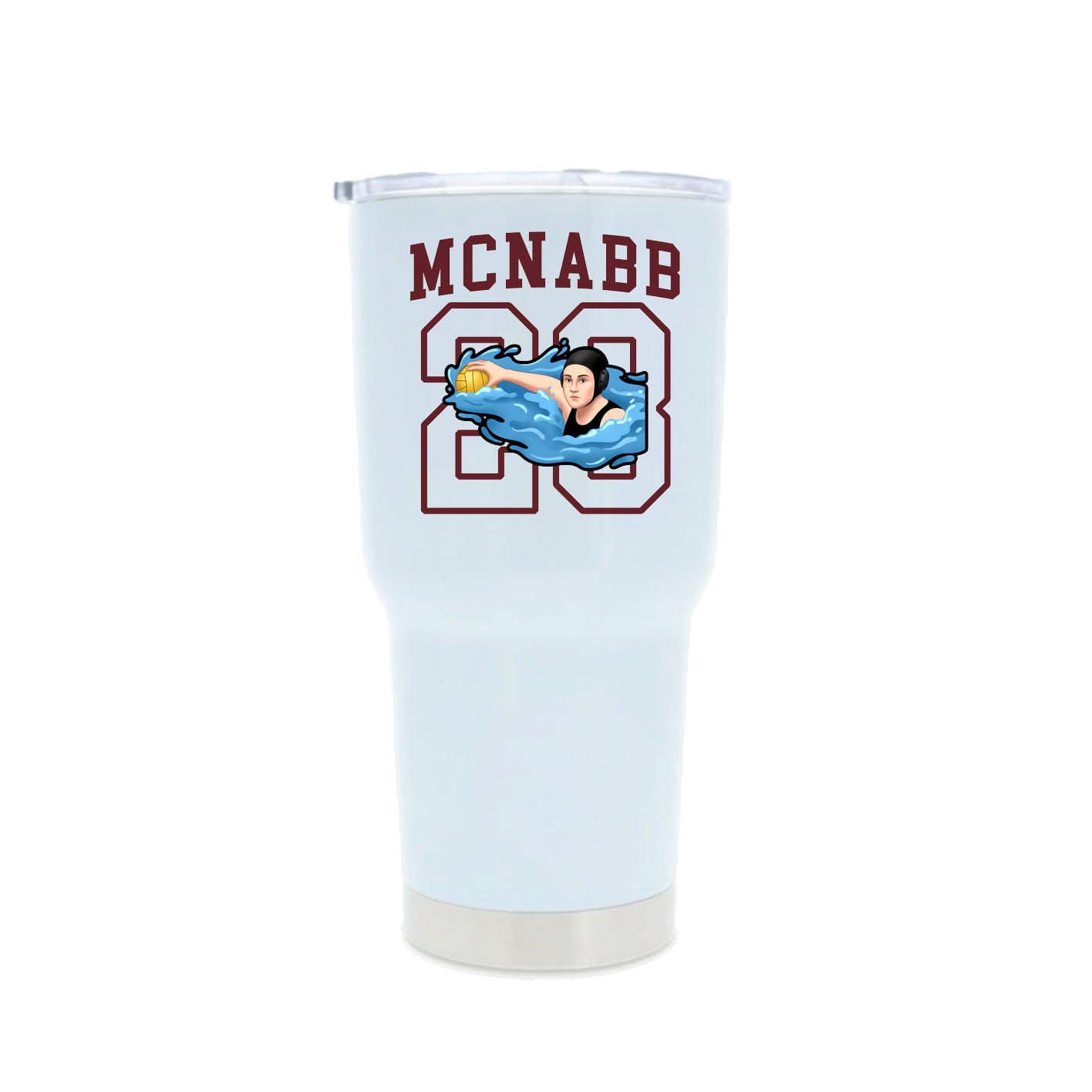 30oz Stainless Steel Tumbler — Shirsey in White