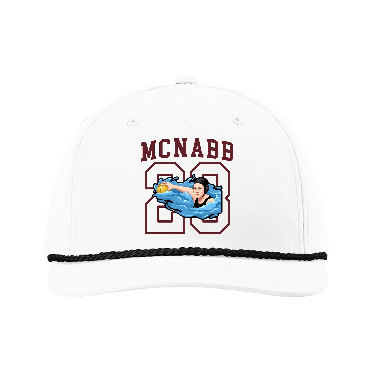 Five-Panel Classic Rope Cap — Shirsey in White