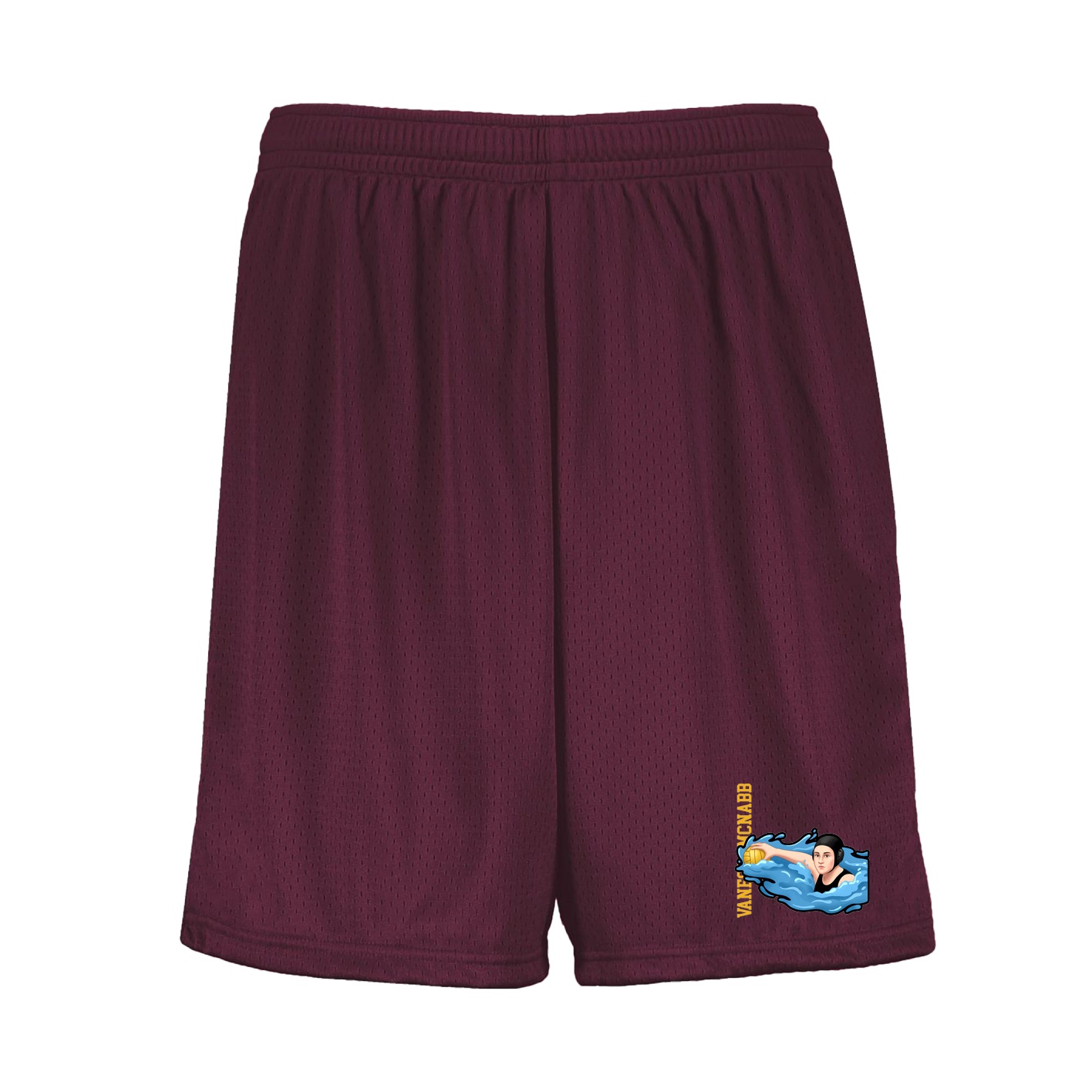 Shorts — Name Vertical in Maroon