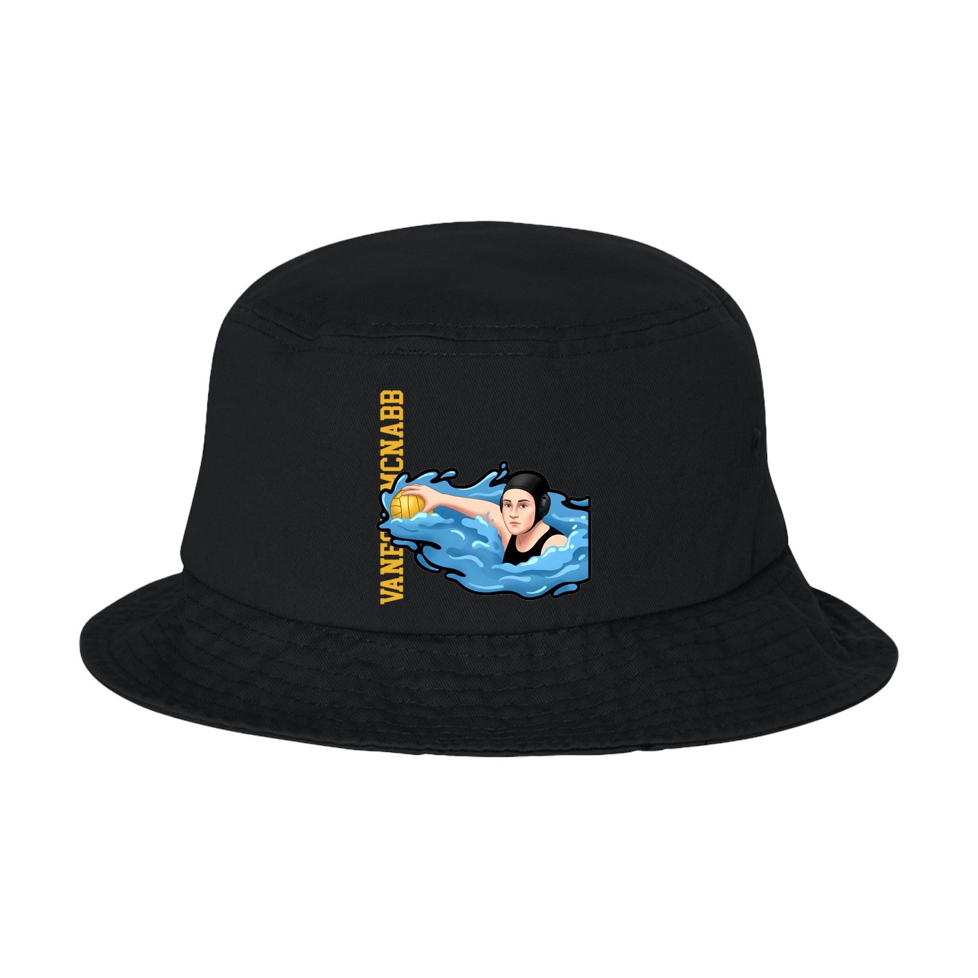 Bucket Cap — Name Vertical in Black