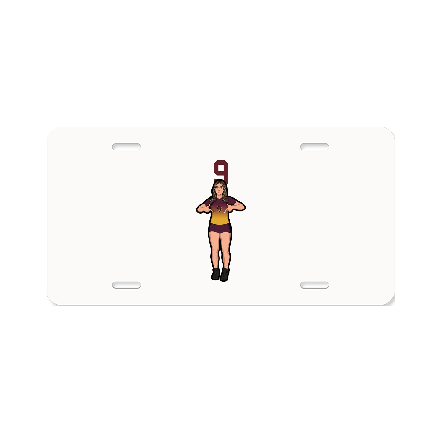 License Plate — Number Top in Classic