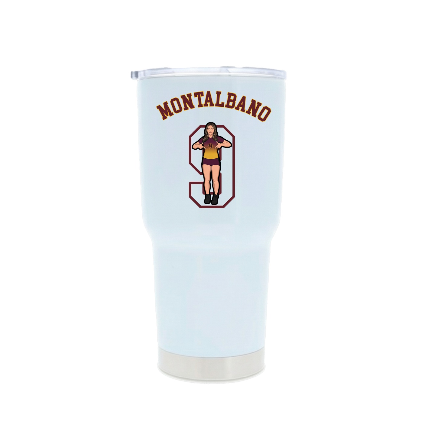 30oz Stainless Steel Tumbler — Shirsey Arch in White