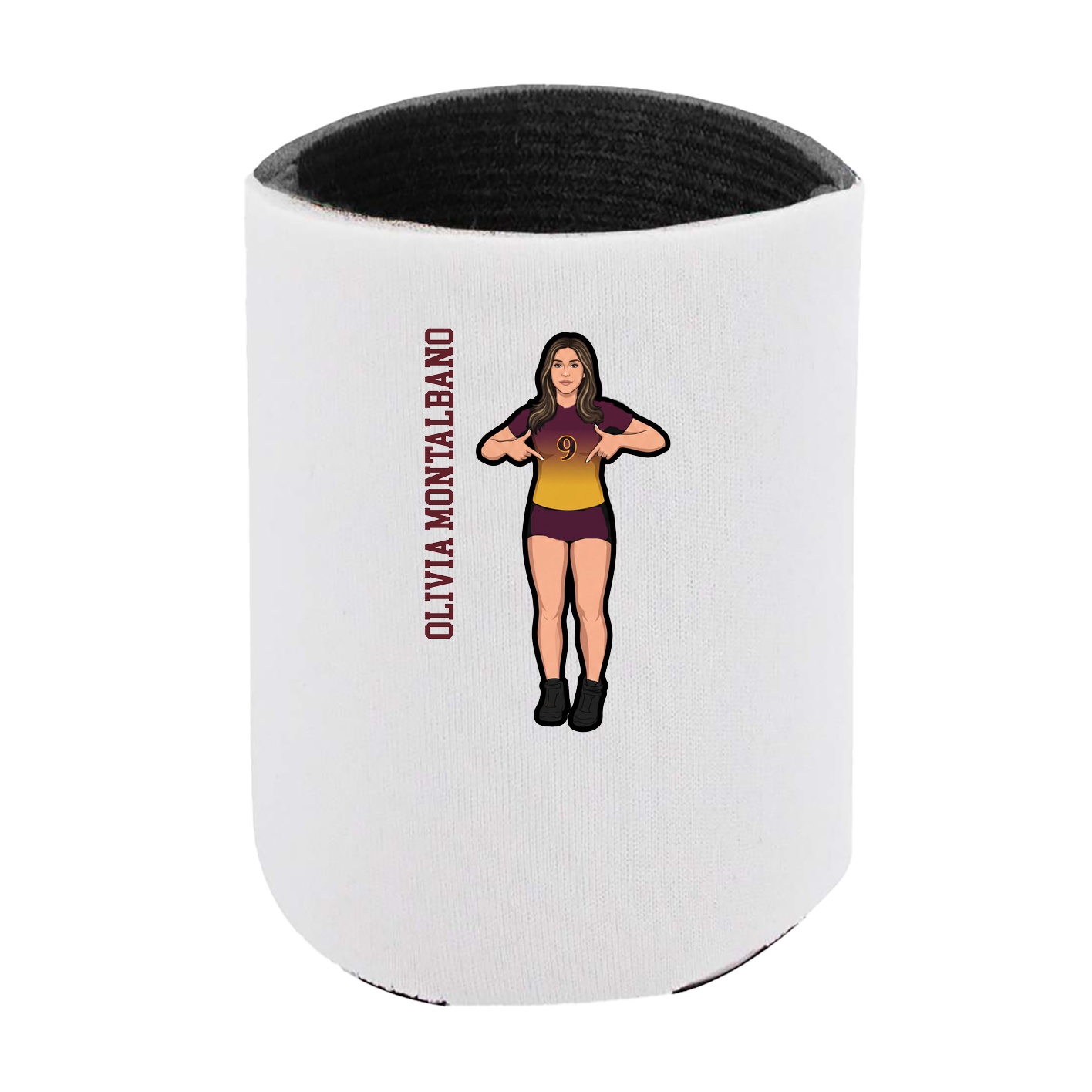 Can Holder — Name Vertical in White