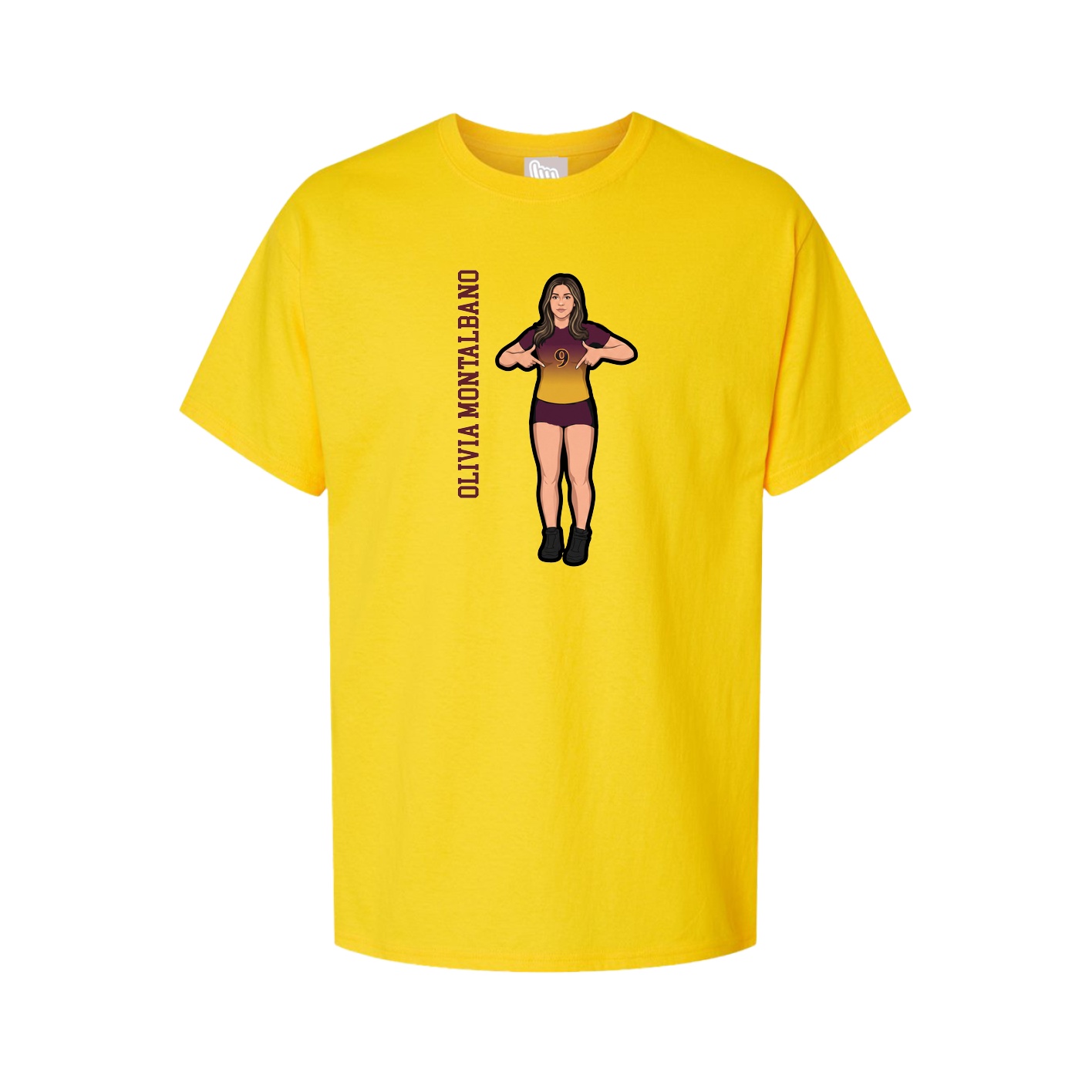 Tee — Name Vertical in Gold