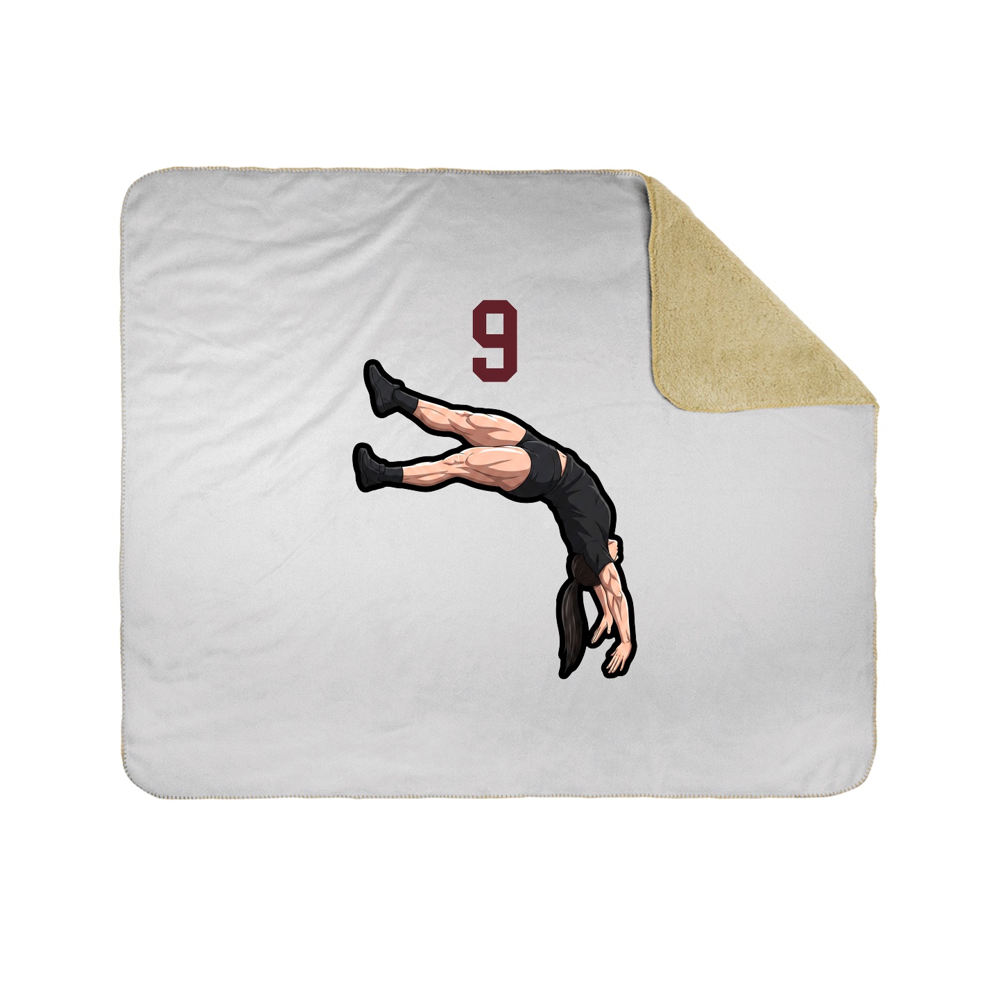 Throw Blanket — Number Top in White