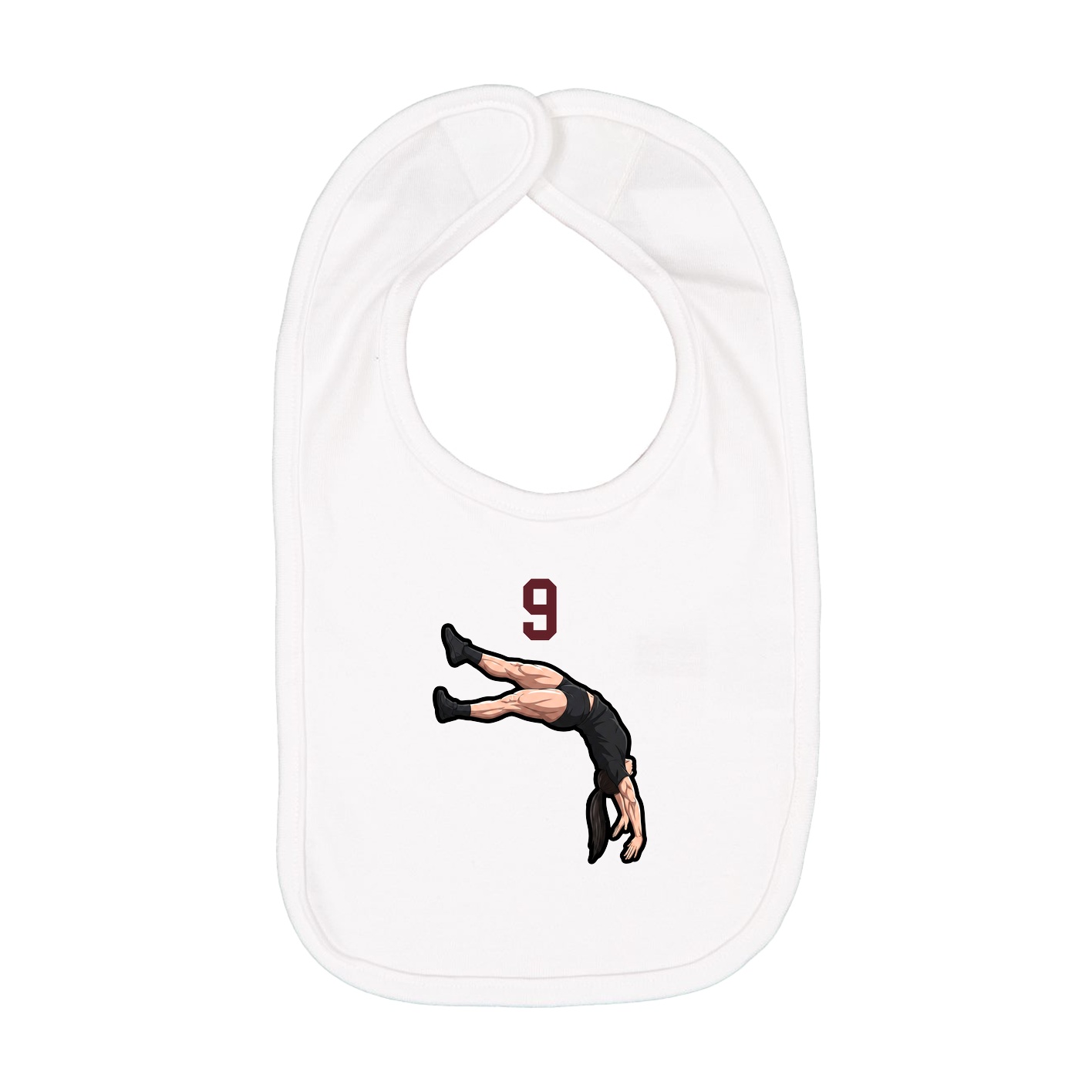 Infant Bib — Number Top in White