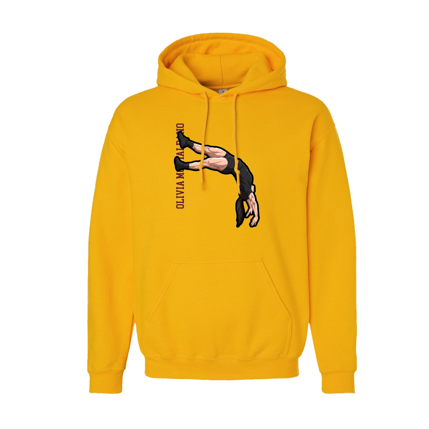 Hoodie — Name Vertical in Gold