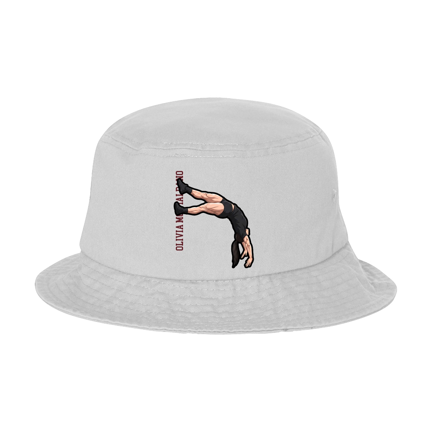 Bucket Cap — Name Vertical in White