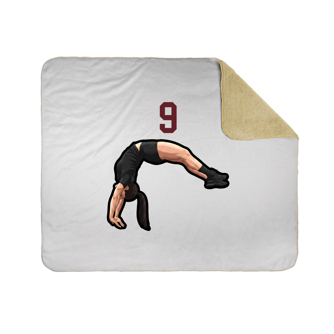 Throw Blanket — Number Top in White
