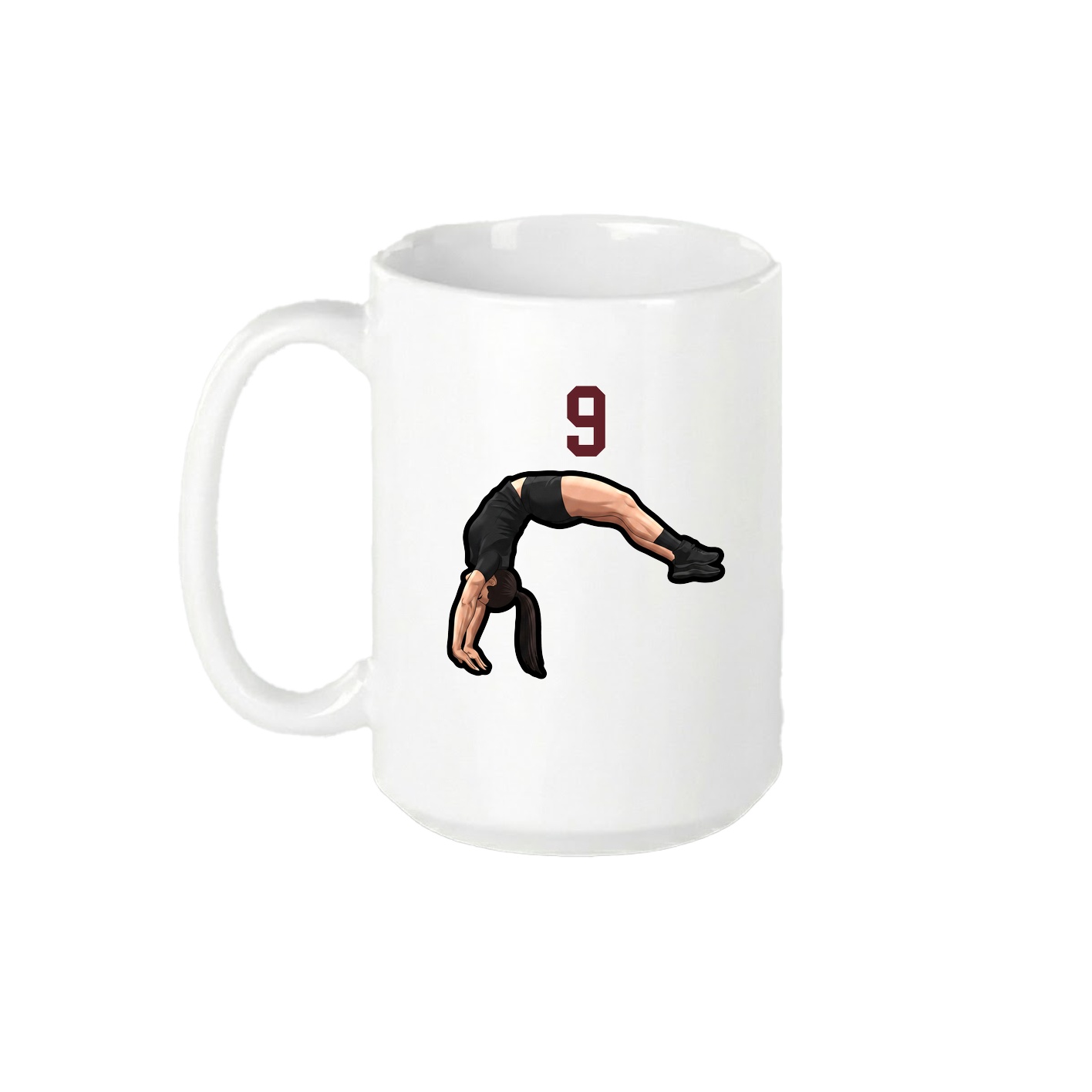 15oz Coffee Mug — Number Top in White