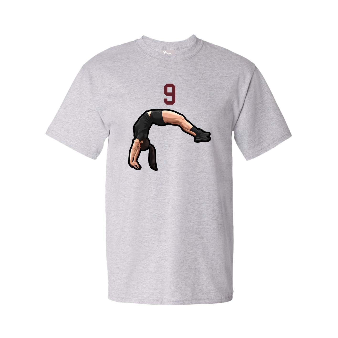 Youth Tee — Number Top in Grey