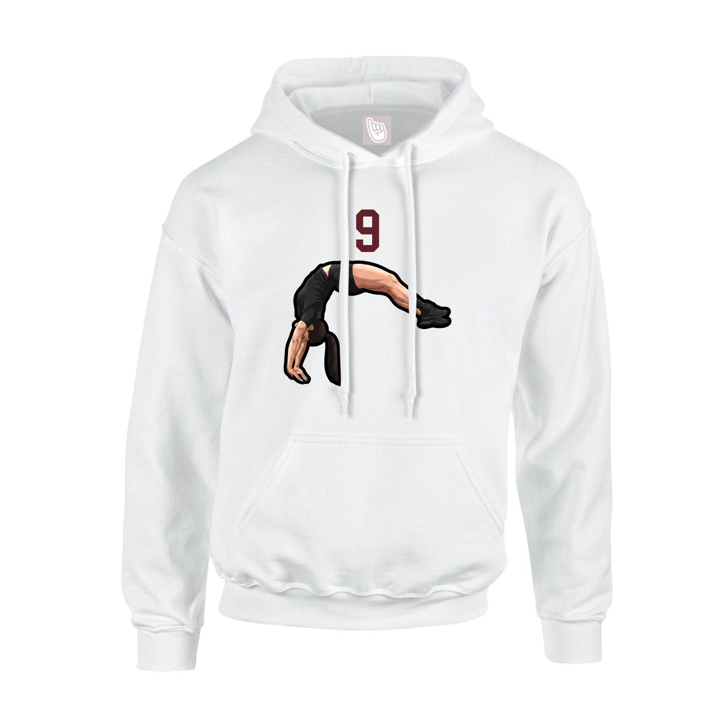 Hoodie — Number Top in White