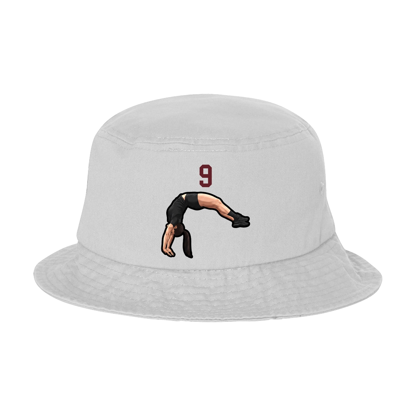 Bucket Cap — Number Top in White