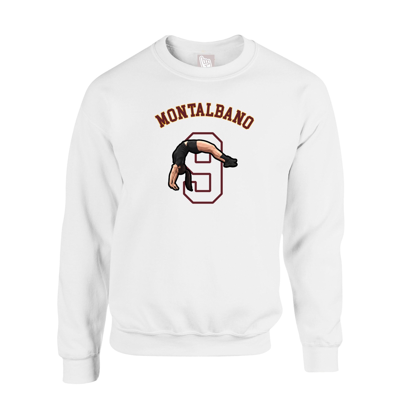 Fleece Crew — Shirsey Arch in White