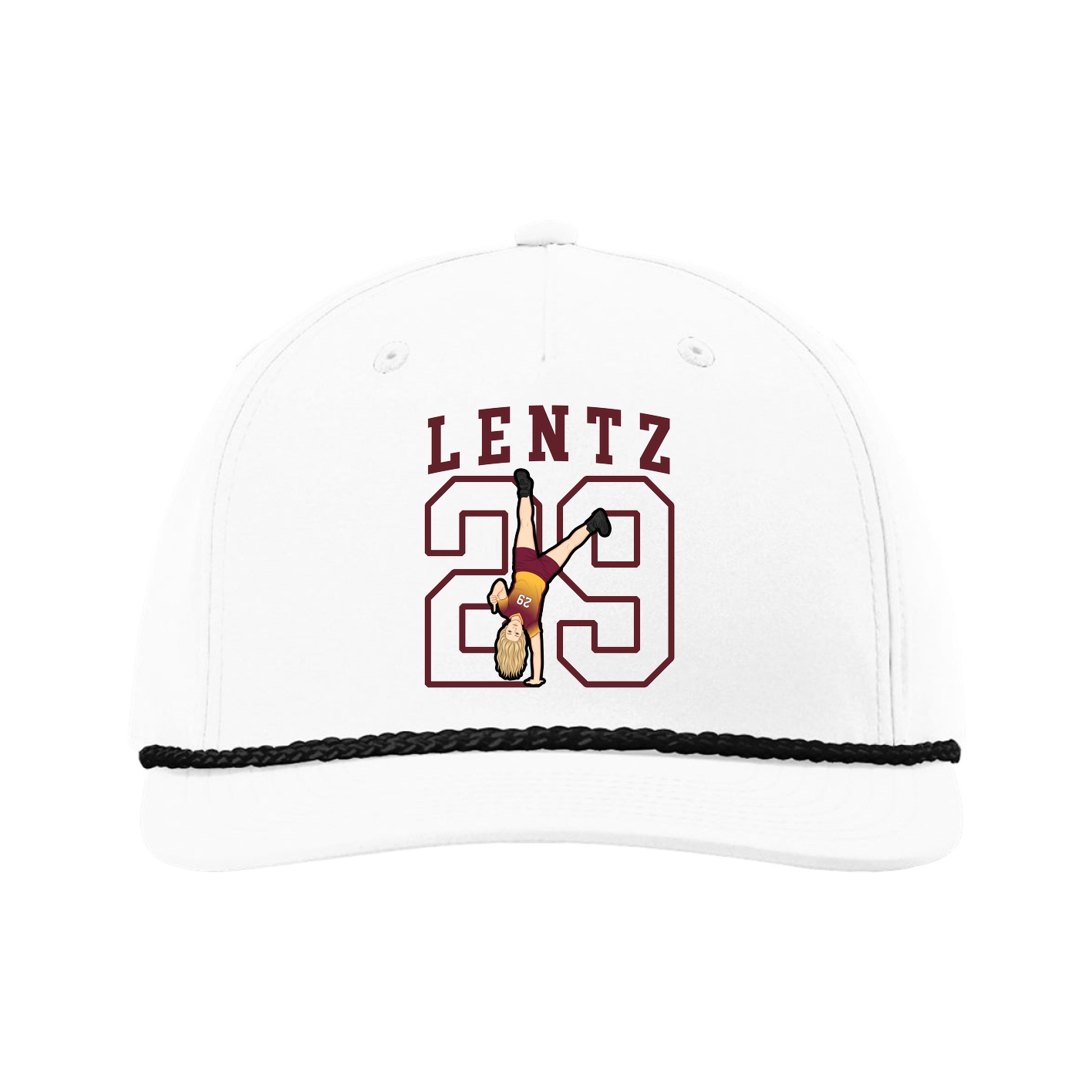 Five-Panel Classic Rope Cap — Shirsey in White