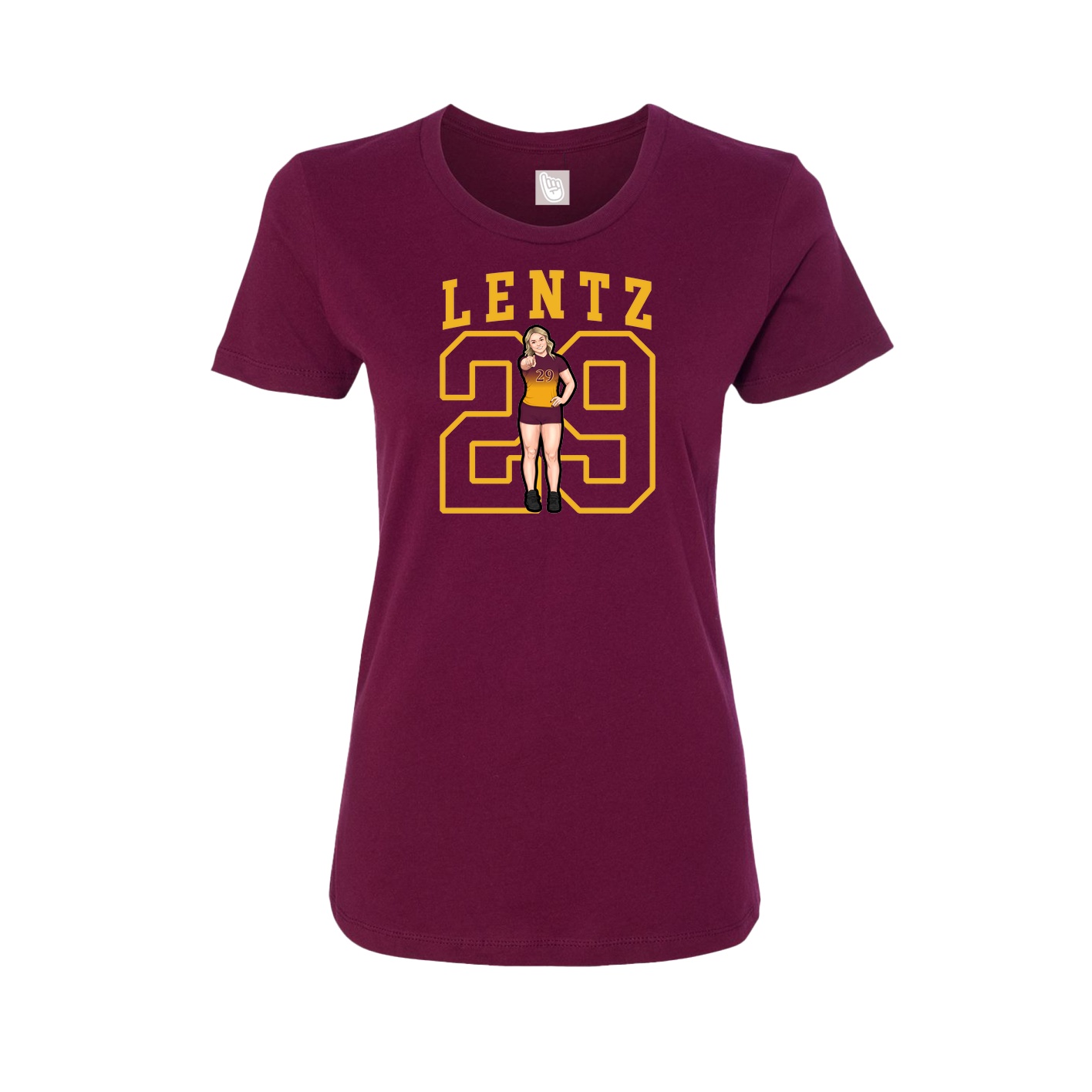 Fitted Women's Tee — Shirsey in Maroon