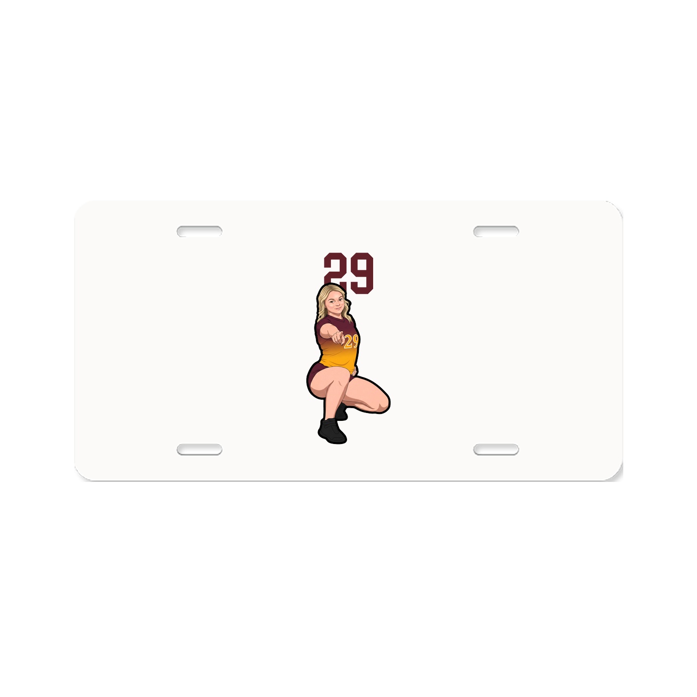 License Plate — Number Top in Classic