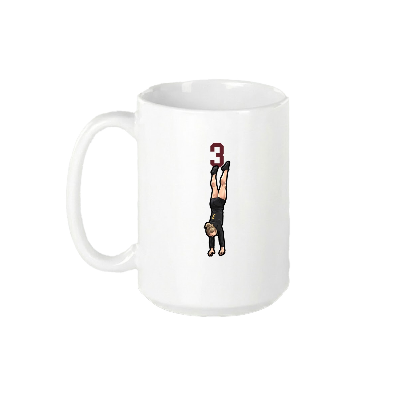 15oz Coffee Mug — Number Top in White