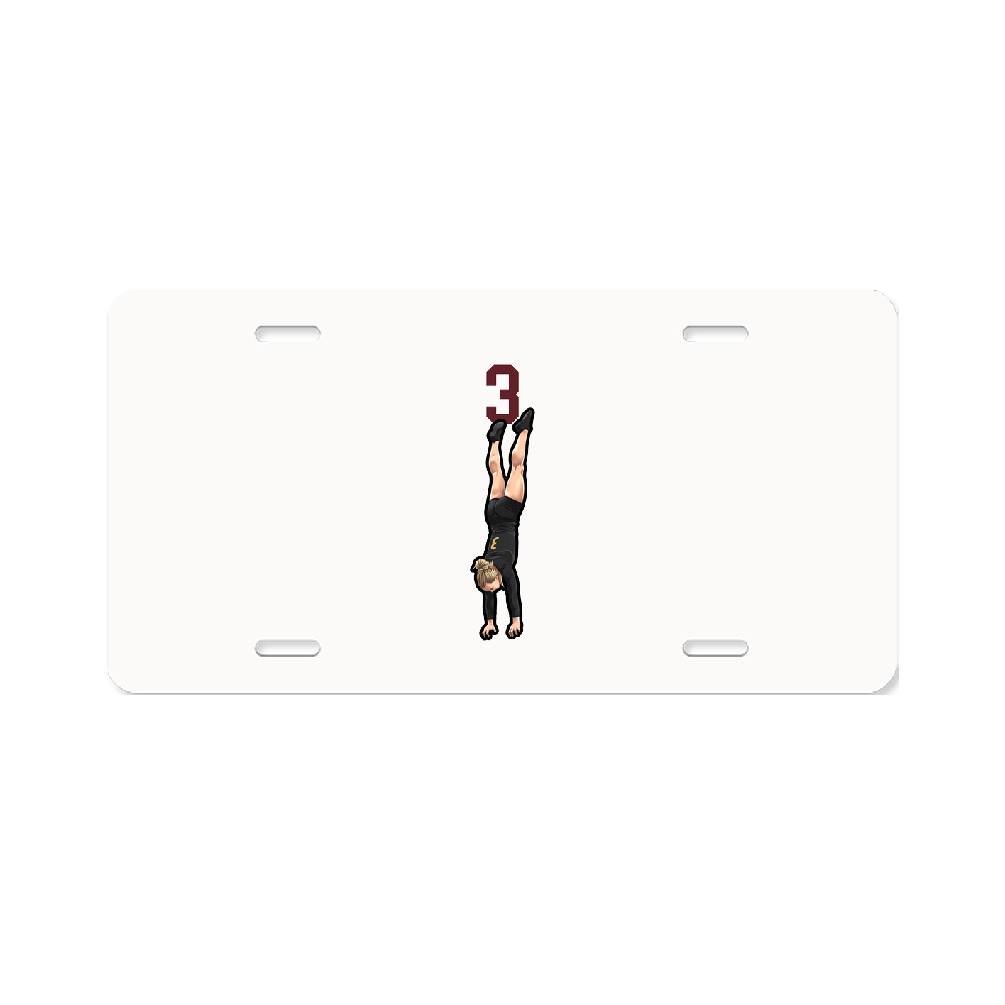 License Plate — Number Top in Classic