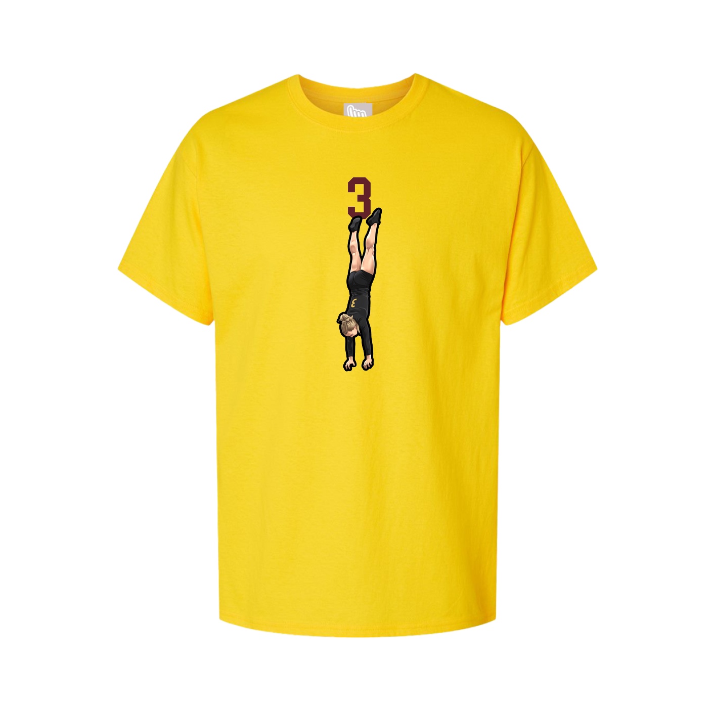 Youth Tee — Number Top in Gold