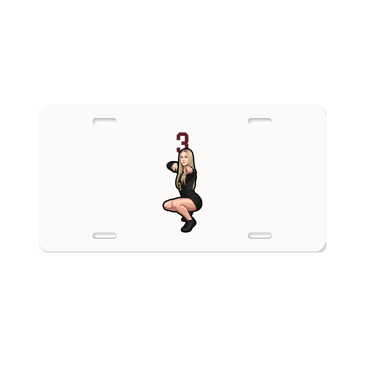License Plate — Number Top in Classic