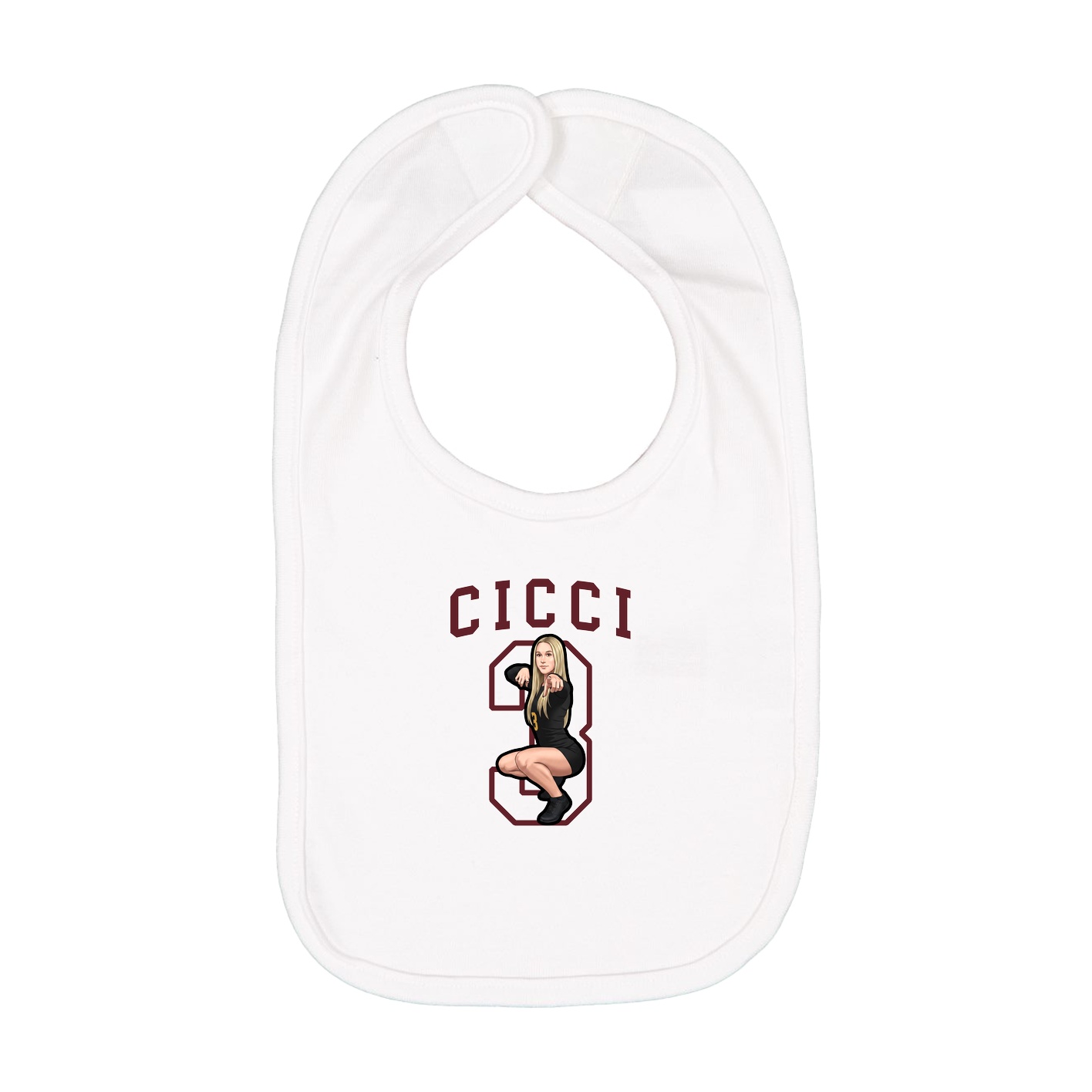 Infant Bib — Shirsey in White