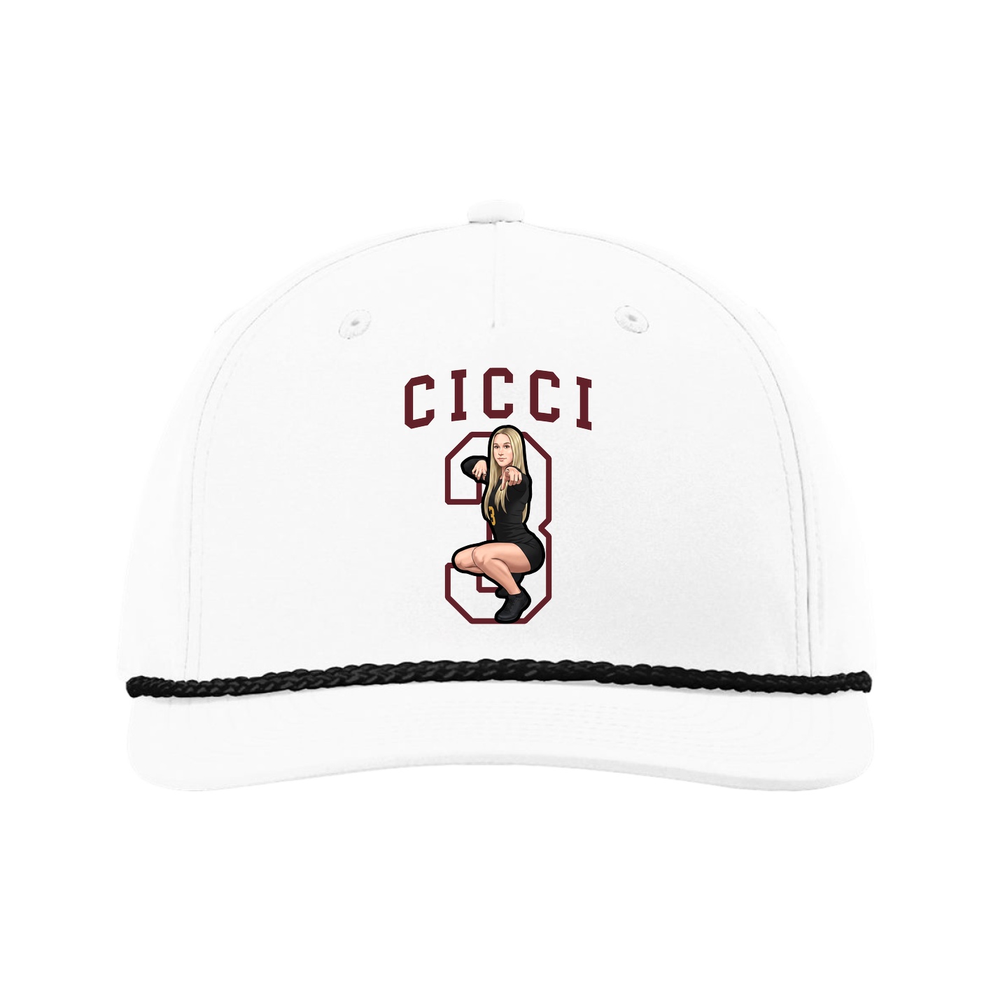 Five-Panel Classic Rope Cap — Shirsey in White