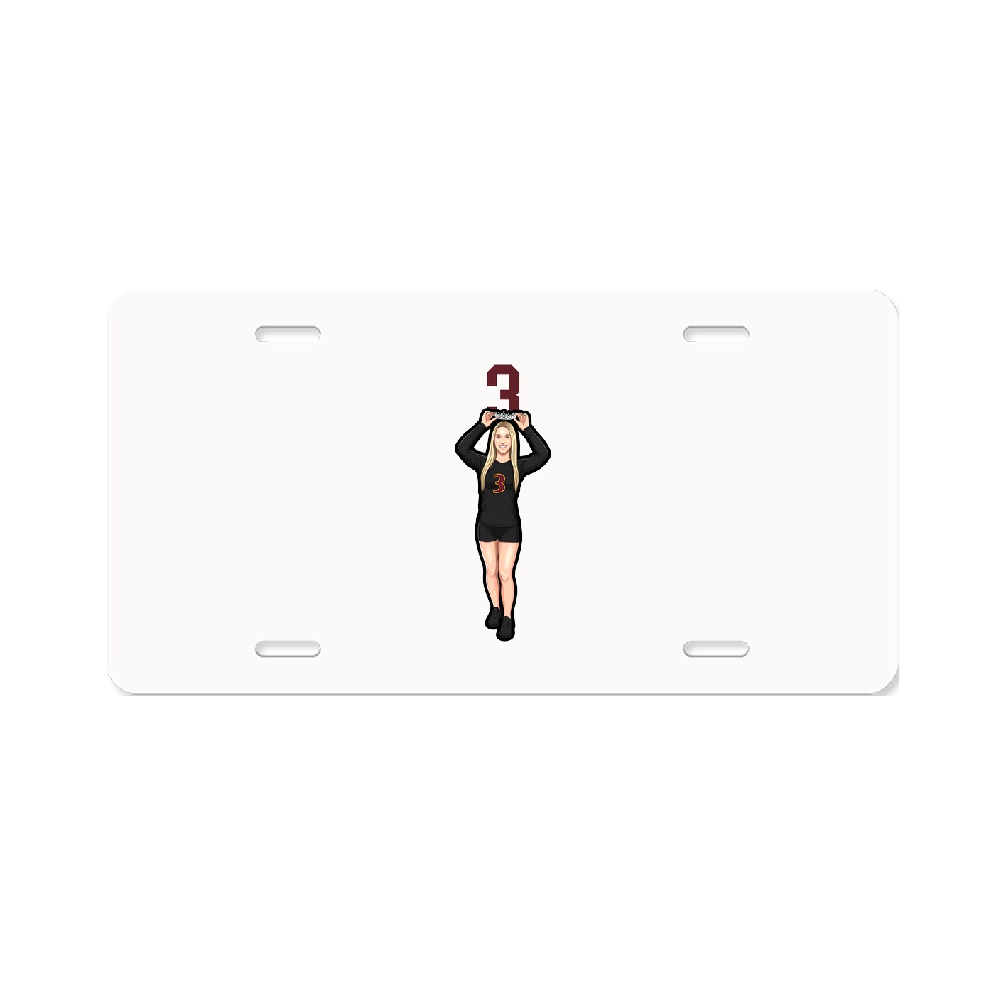 License Plate — Number Top in Classic