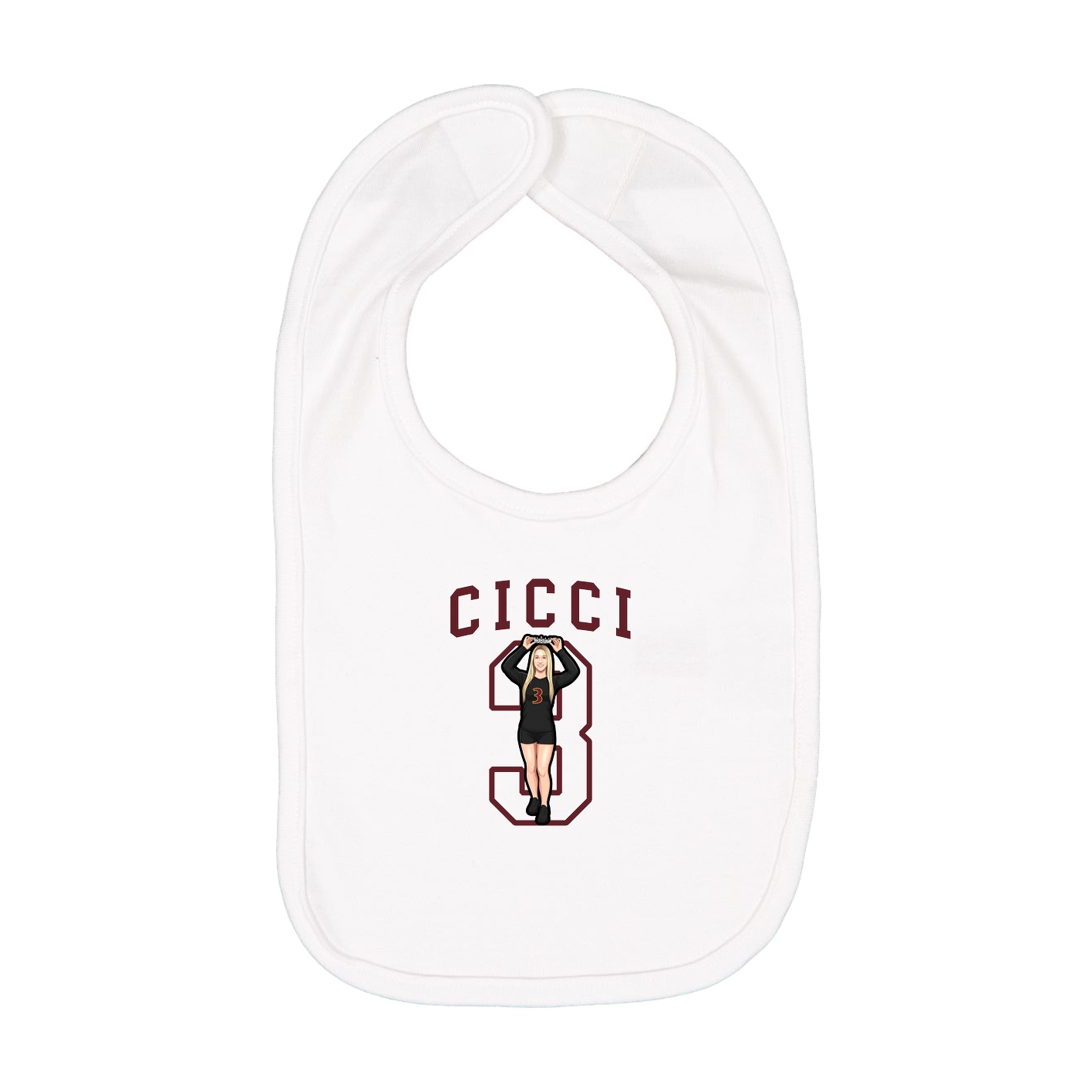Infant Bib — Shirsey in White