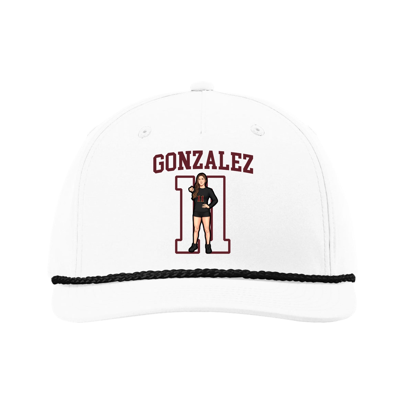 Five-Panel Classic Rope Cap — Shirsey in White