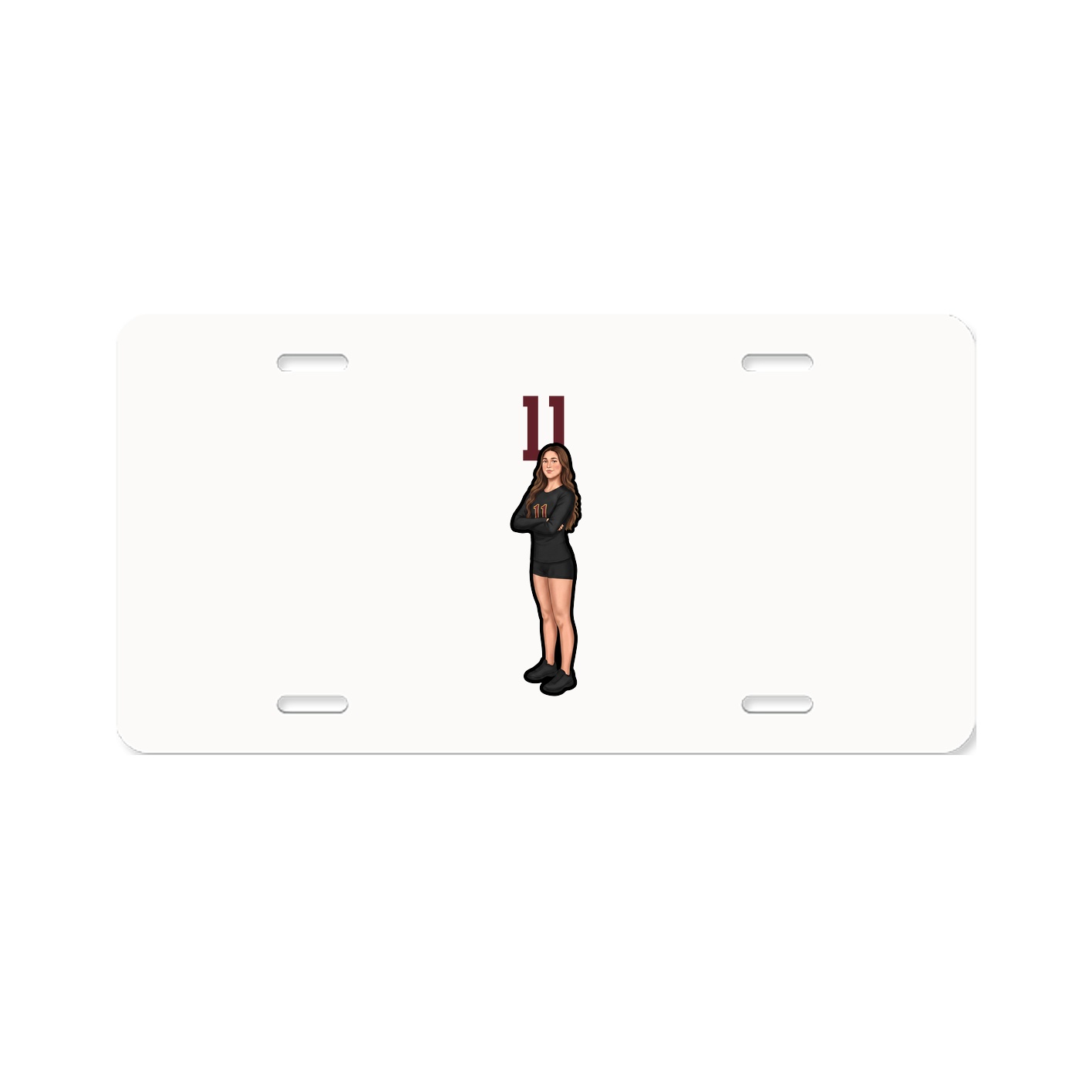 License Plate — Number Top in Classic