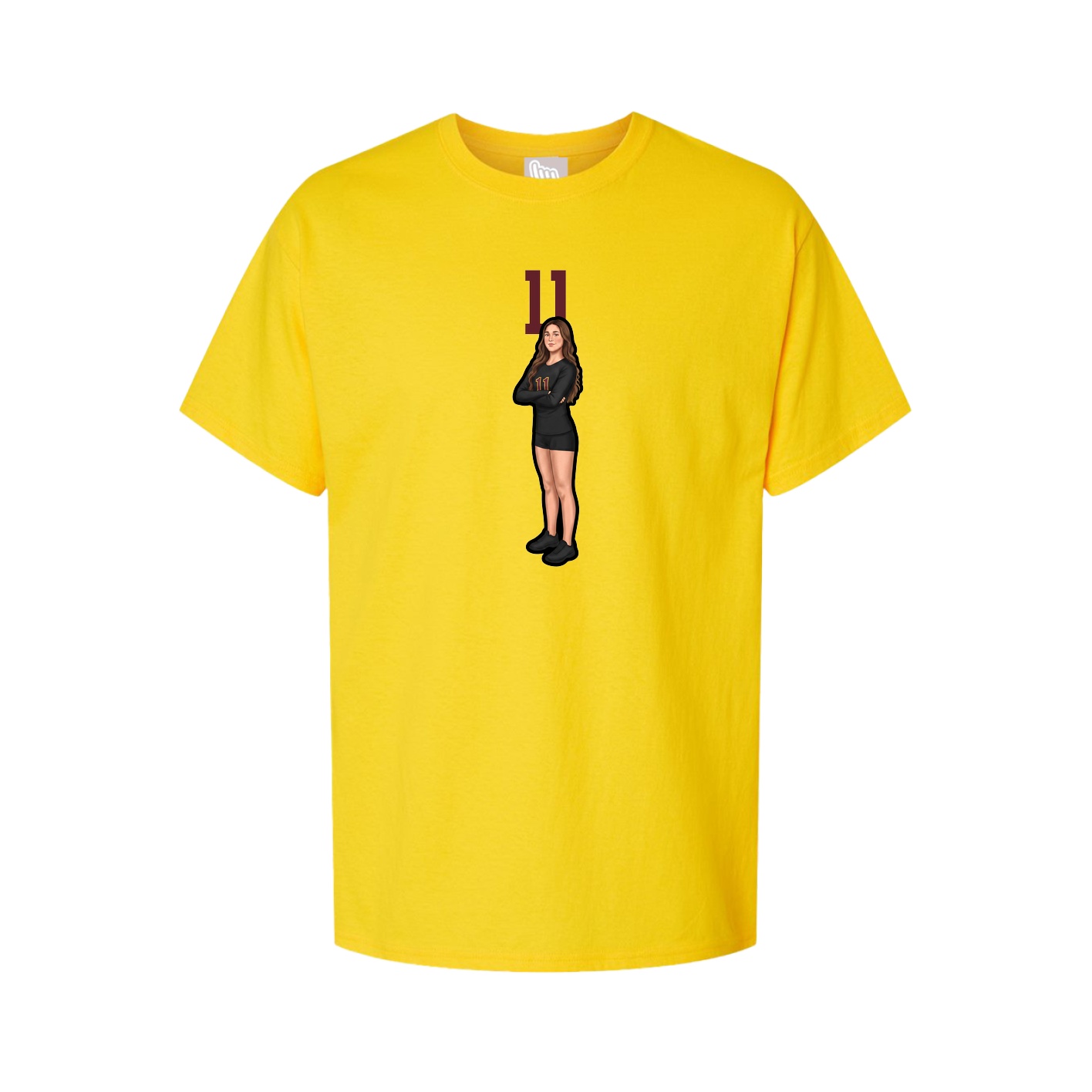Youth Tee — Number Top in Gold