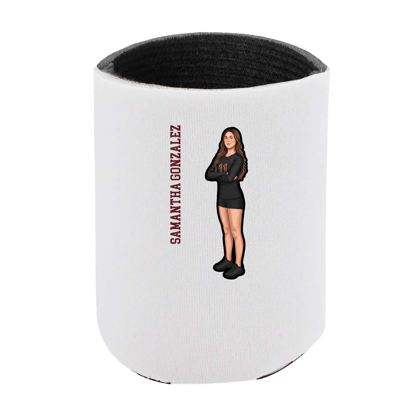 Can Holder — Name Vertical in White